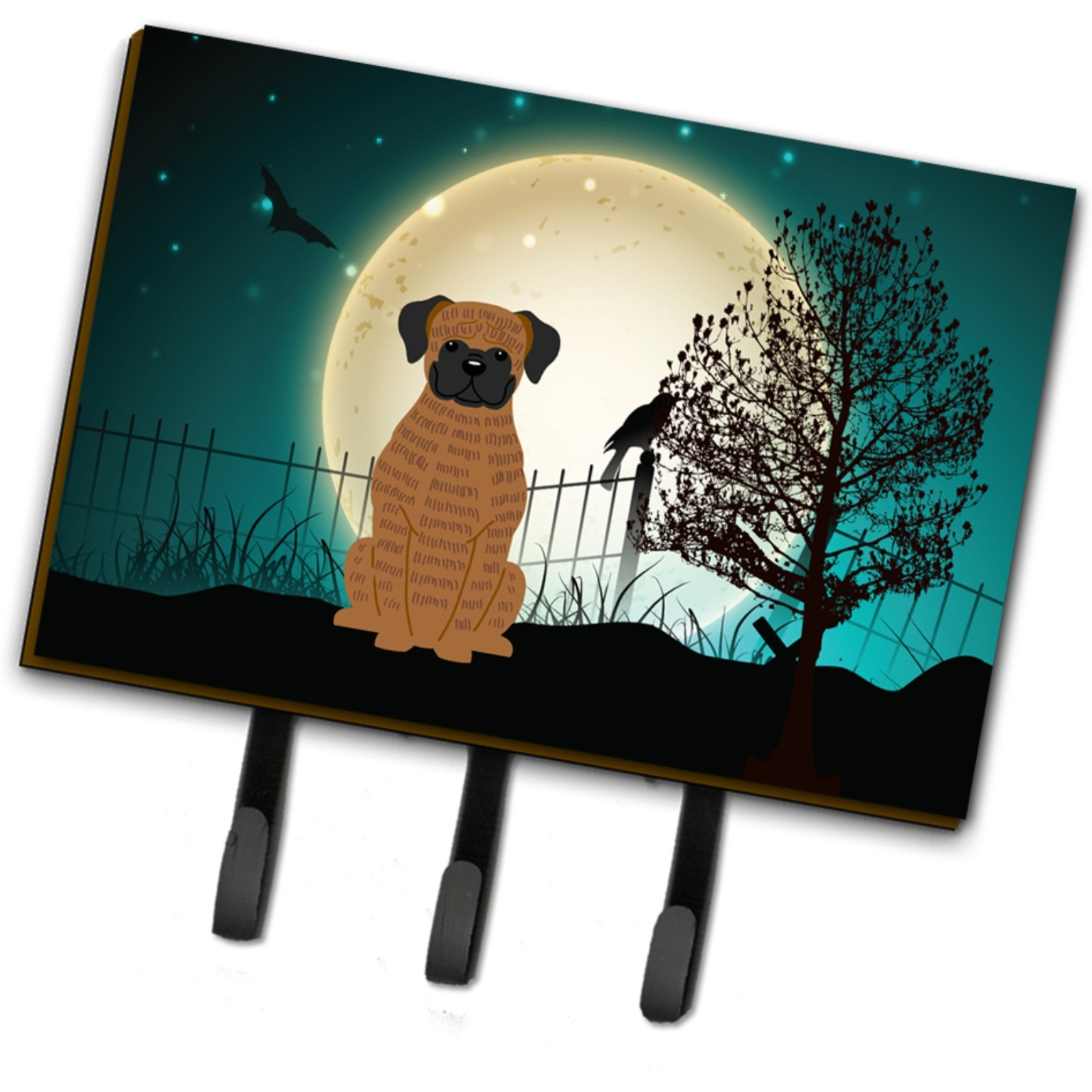 &quotCaroline's Treasures Halloween Scary Brindle Boxer Leash or Key Holder BB2307TH68, Triple, Multicolor"