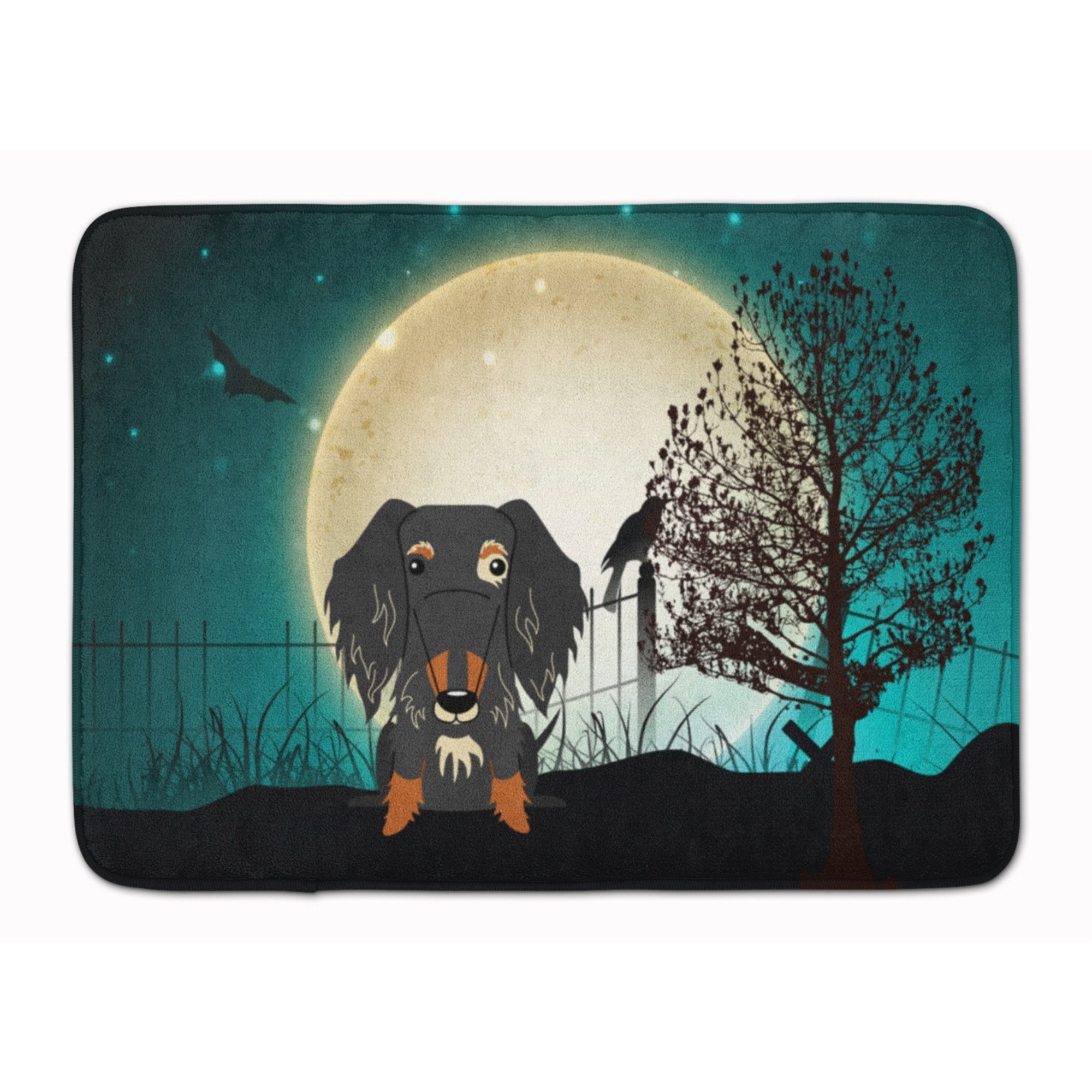 &quotCaroline's Treasures Halloween Wire Haired Dachshund Dapple Floor Mat, 19"" x 27"", Multicolor"