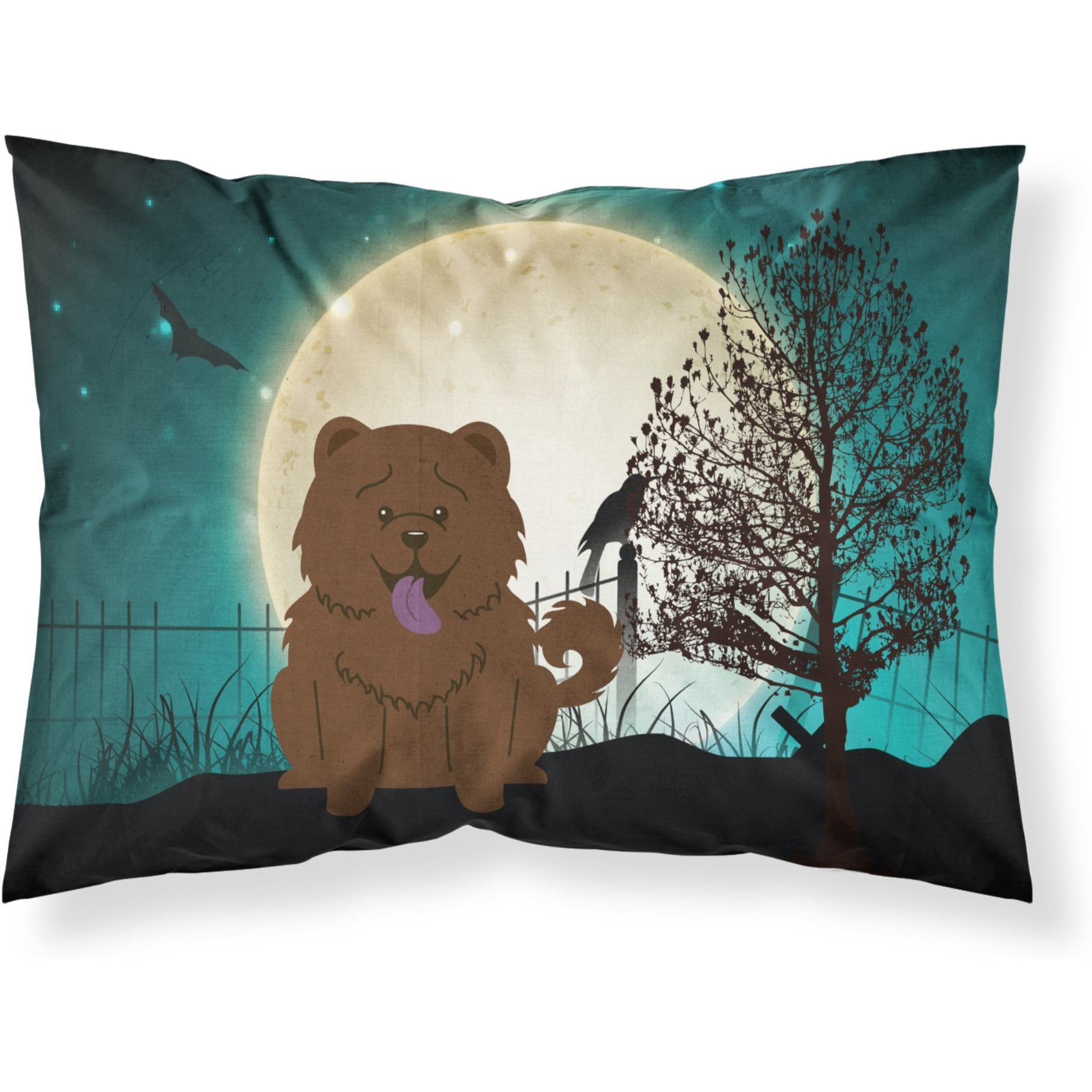 &quotCaroline's Treasures Halloween Scary Chow Chocolate Fabric Standard Pillowcase BB2331PILLOWCASE, Multicolor"