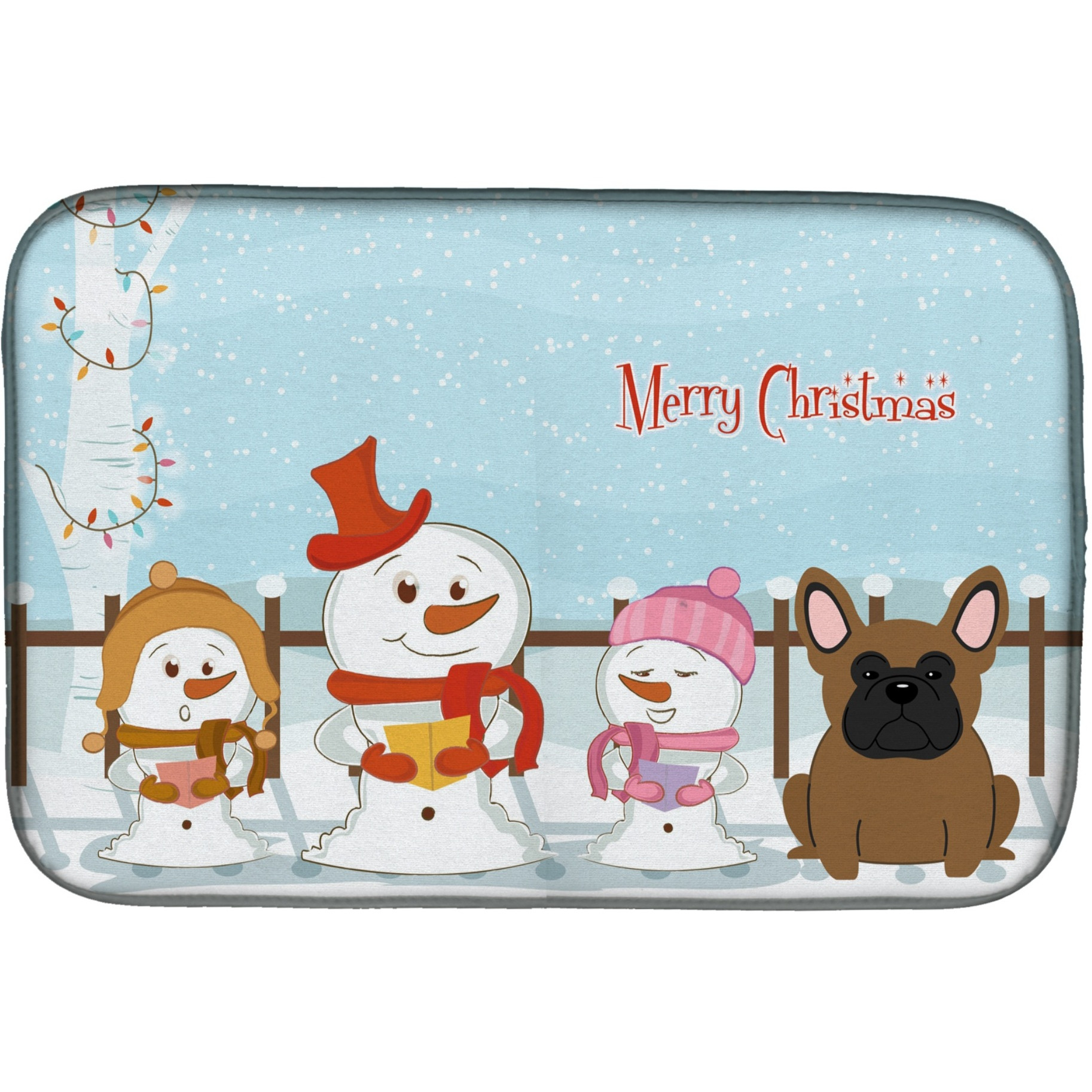 &quotCaroline's Treasures BB2344DDM Dish Drying Mat, 14 x 21, Christmas Carolers"