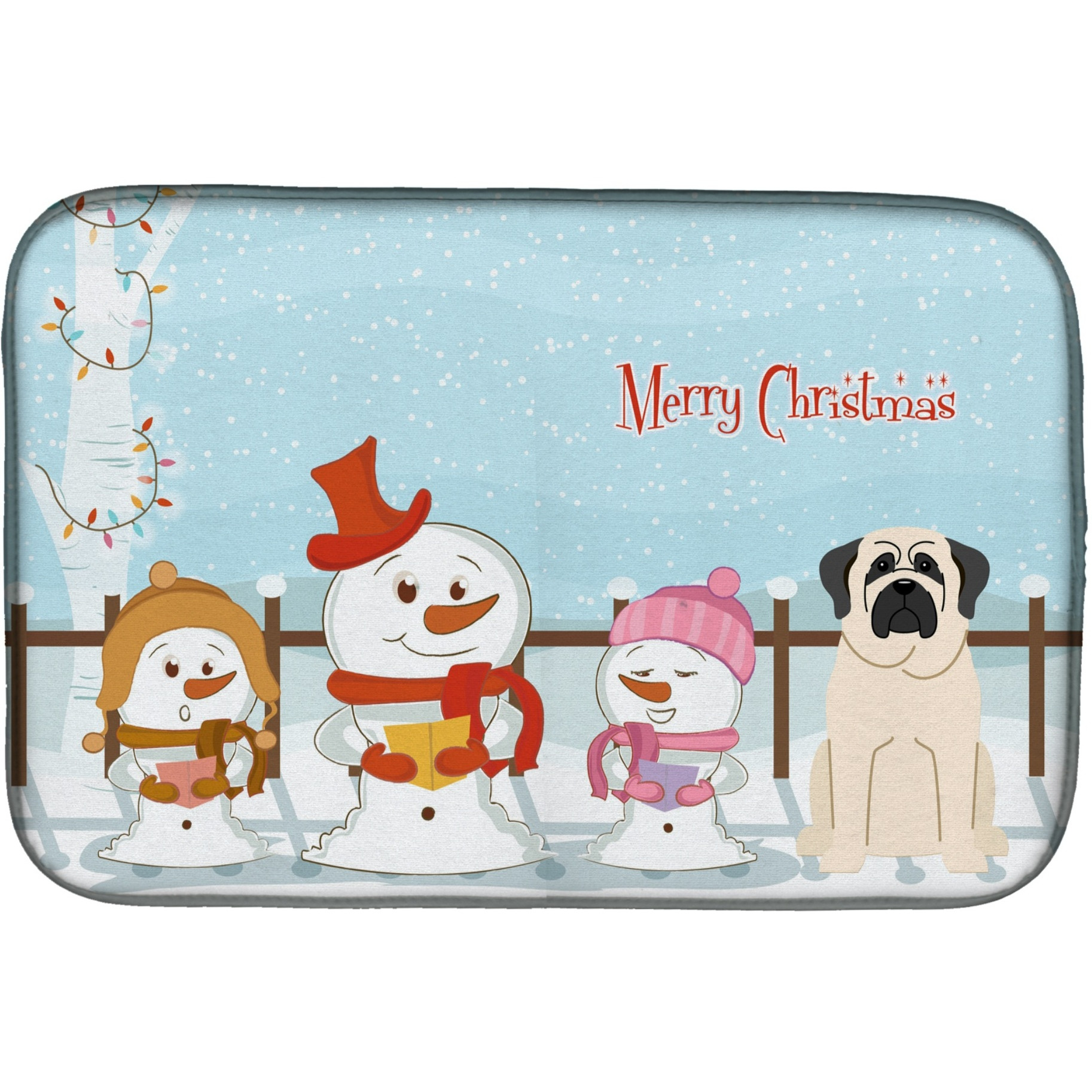 &quotCaroline's Treasures BB2348DDM Dish Drying Mat, 14 x 21, Christmas Carolers"