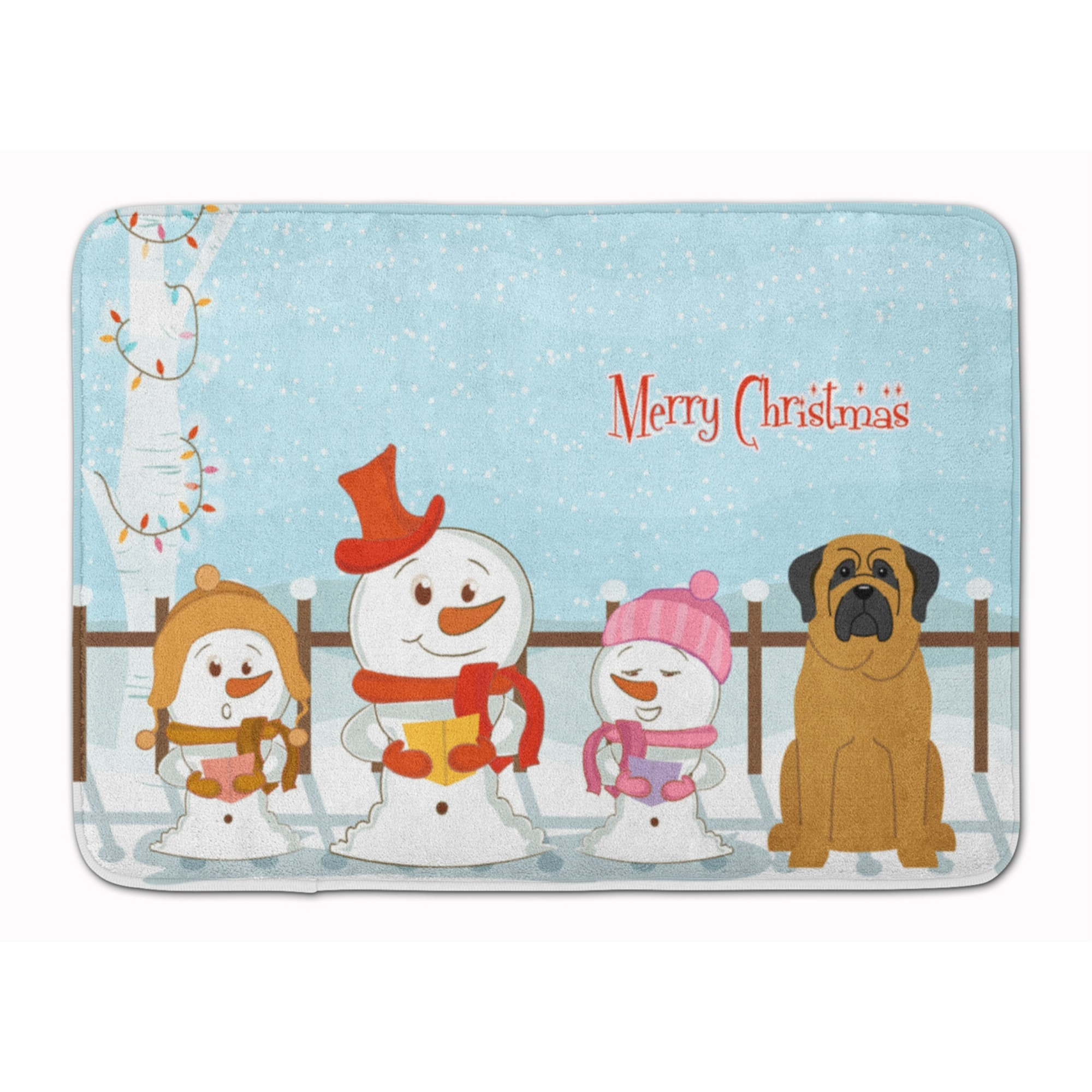 &quotCaroline's Treasures Merry Christmas Carolers Mastiff Floor Mat, 19"" x 27"", Multicolor"