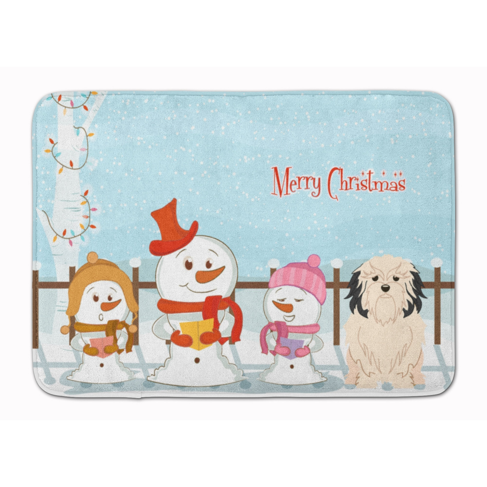 &quotCaroline's Treasures Merry Christmas Carolers Lowchen Floor Mat, 19"" x 27"", Multicolor"