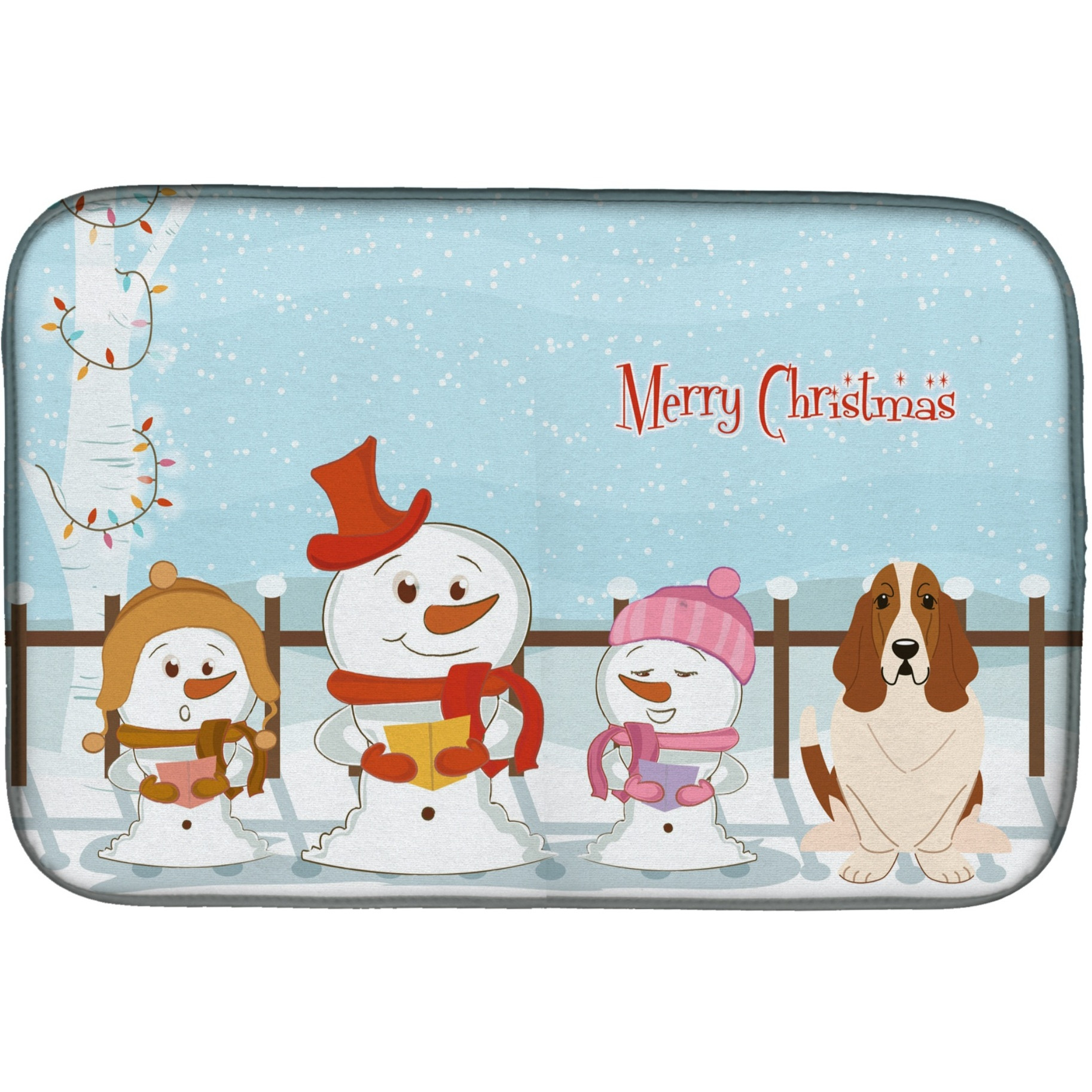 &quotCaroline's Treasures BB2352DDM Dish Drying Mat, 14"" x 21"", Christmas Carolers"