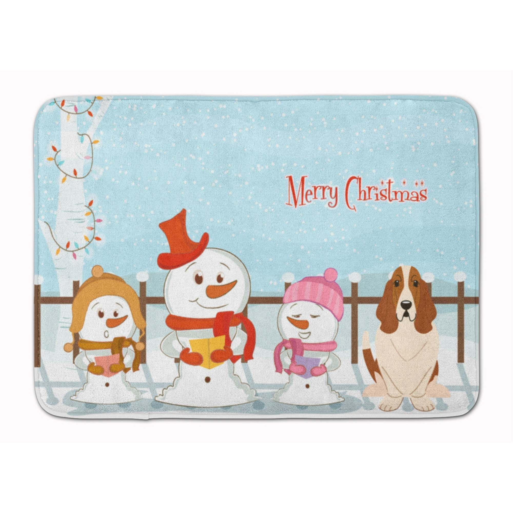 &quotCaroline's Treasures Merry Christmas Carolers Basset Hound, 19"" x 27"", Multicolor"