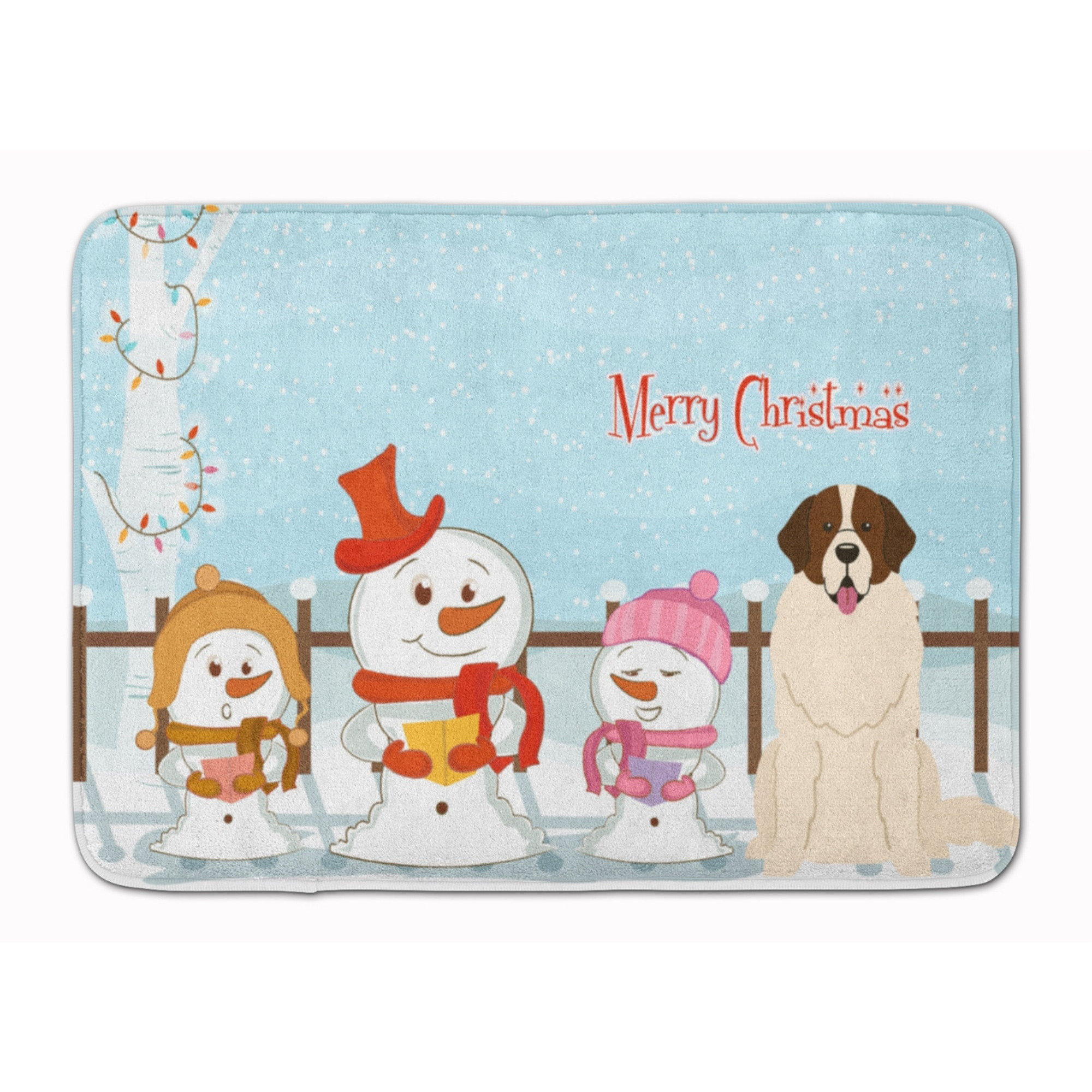&quotCaroline's Treasures Merry Christmas Moscow Watchdog Floor Mat, 19"" x 27"", Multicolor"
