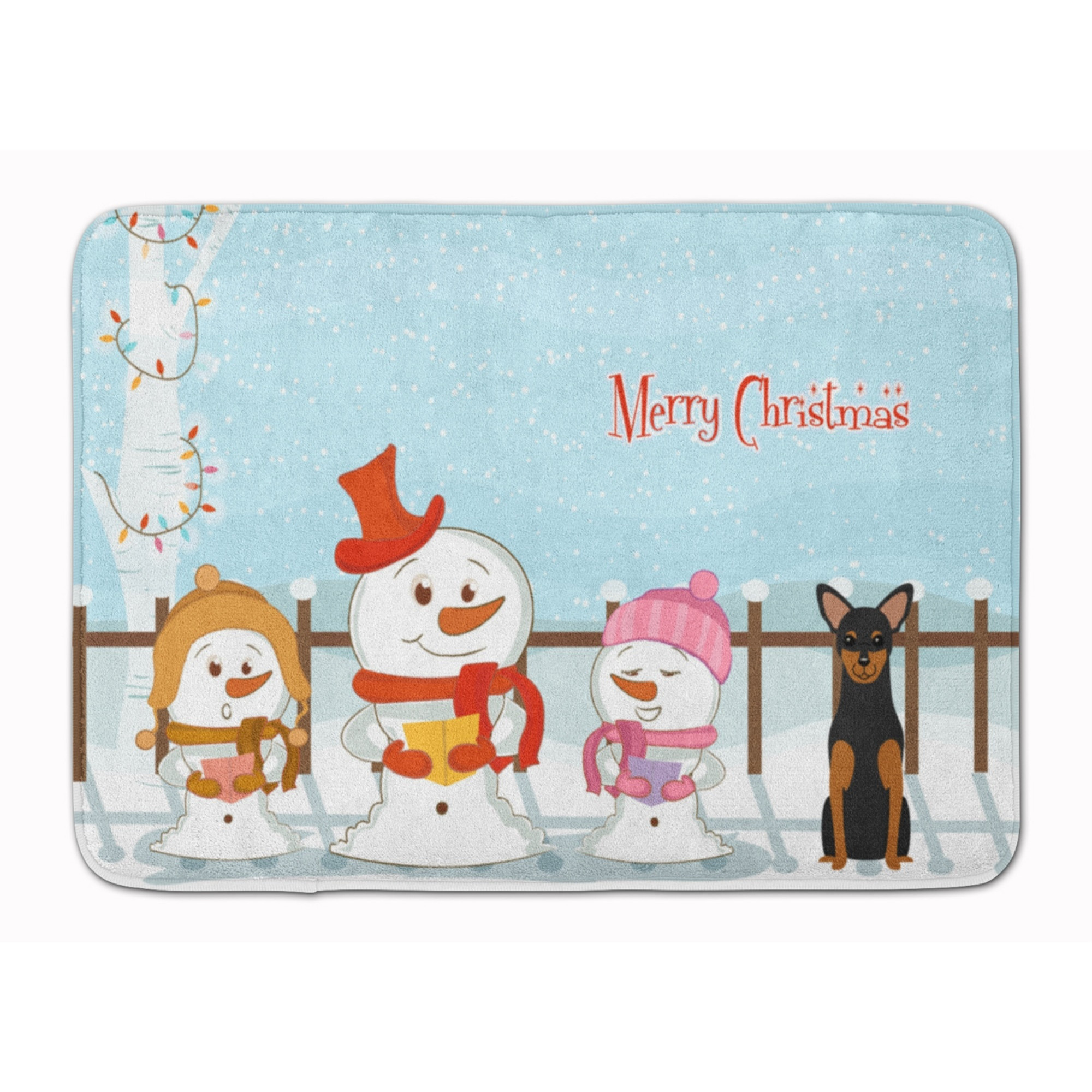 &quotCaroline's Treasures Christmas Carolers Manchester Terrier Floor Mat, 19"" x 27"", Multicolor"