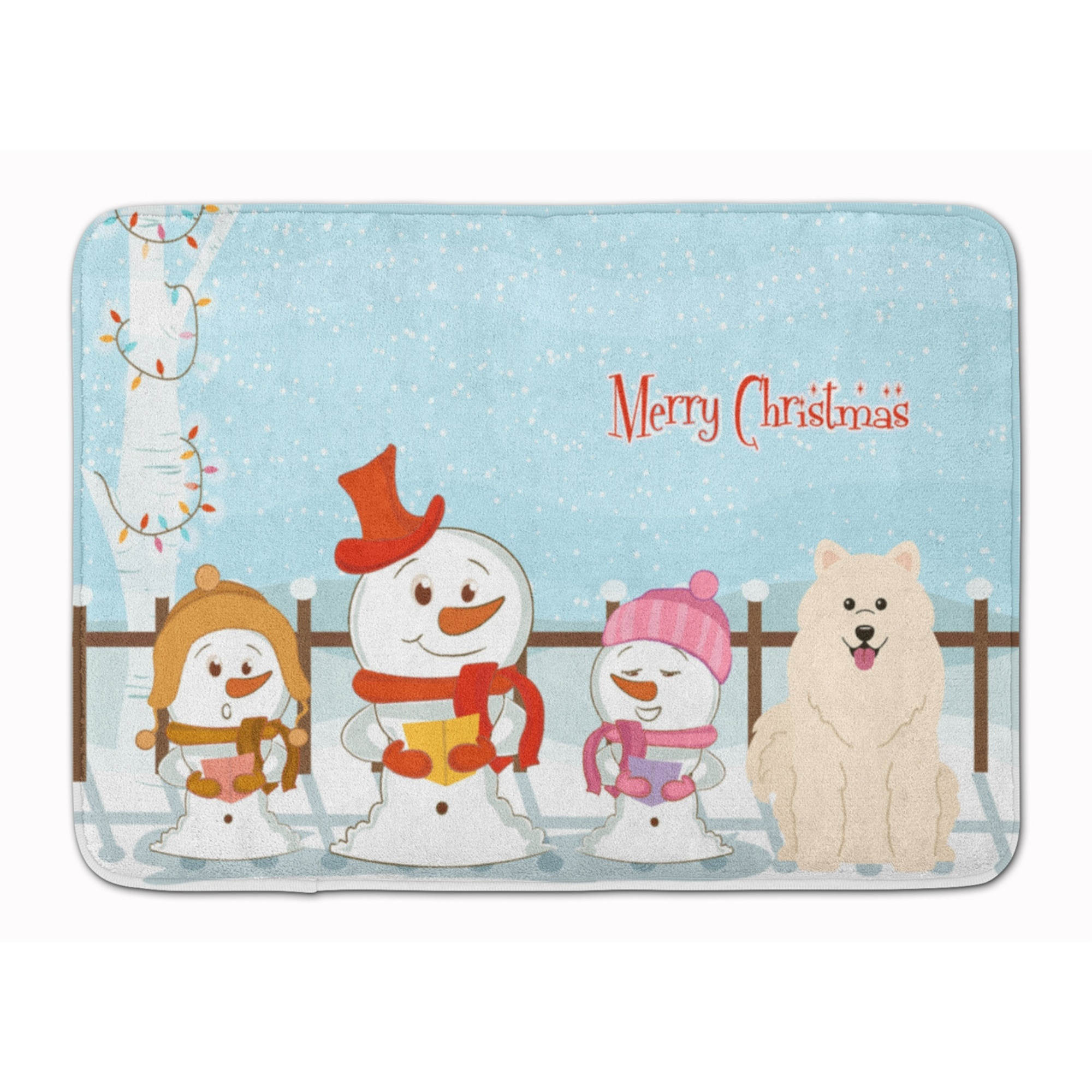 &quotCaroline's Treasures Merry Christmas Carolers Samoyed Floor Mat, 19"" x 27"", Multicolor"