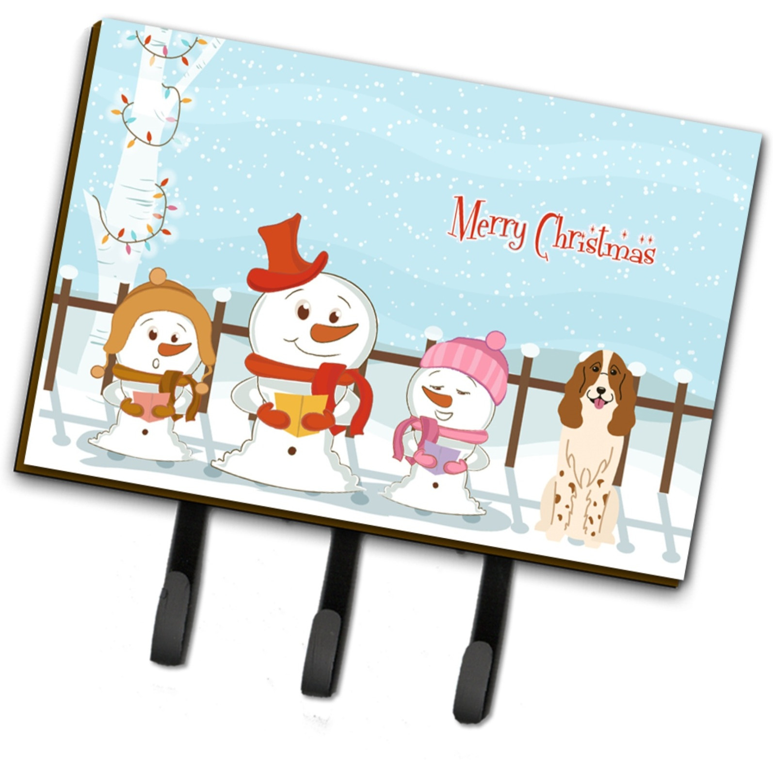 &quotCaroline's Treasures Christmas Carolers Merry Russian Spaniel Leash or Key Holder BB2362TH68, Triple"