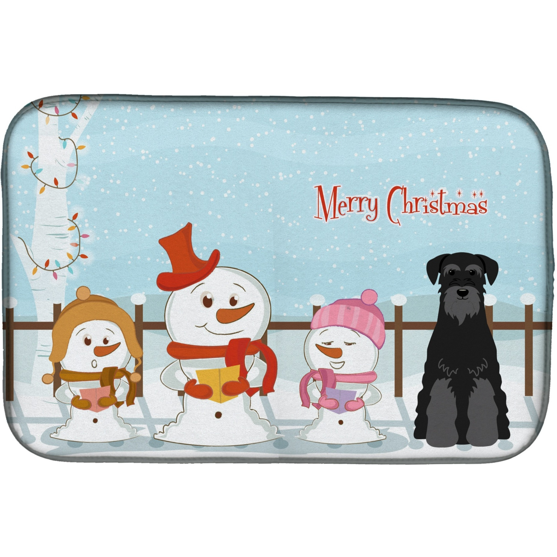 &quotCaroline's Treasures BB2363DDM Dish Drying Mat, 14"" x 21"", Christmas Carolers"