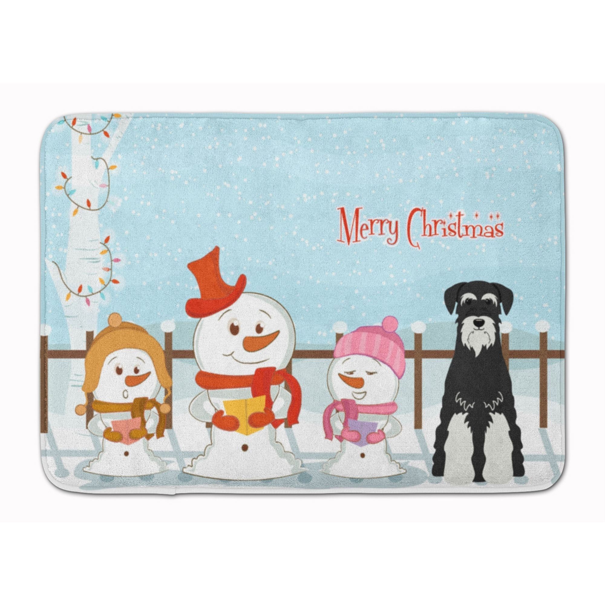 &quotCaroline's Treasures Christmas Standard Schnauzer Floor Mat, 19"" x 27"", Multicolor"