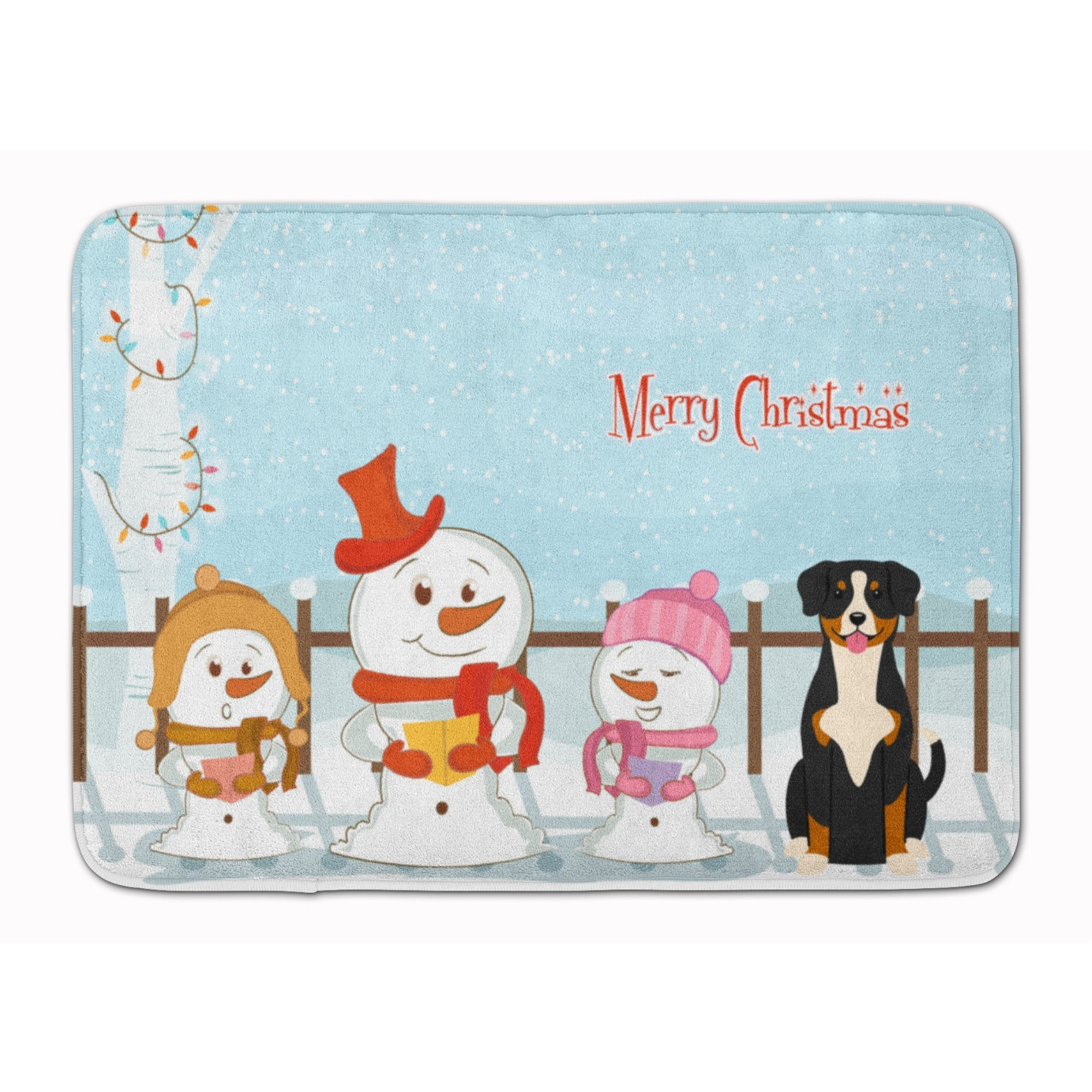 &quotCaroline's Treasures Merry Christmas Carolers Entlebucher Floor Mat, 19"" x 27"", Multicolor"