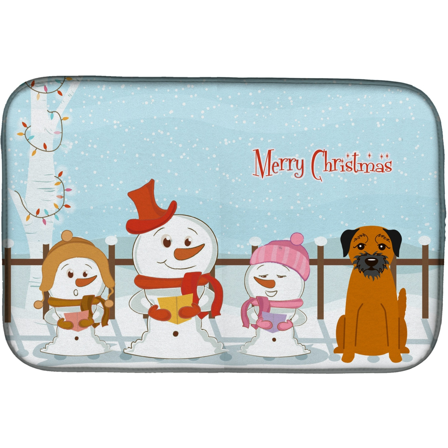 &quotCaroline's Treasures BB2370DDM Dish Drying Mat, 14"" x 21"", Christmas Carolers"