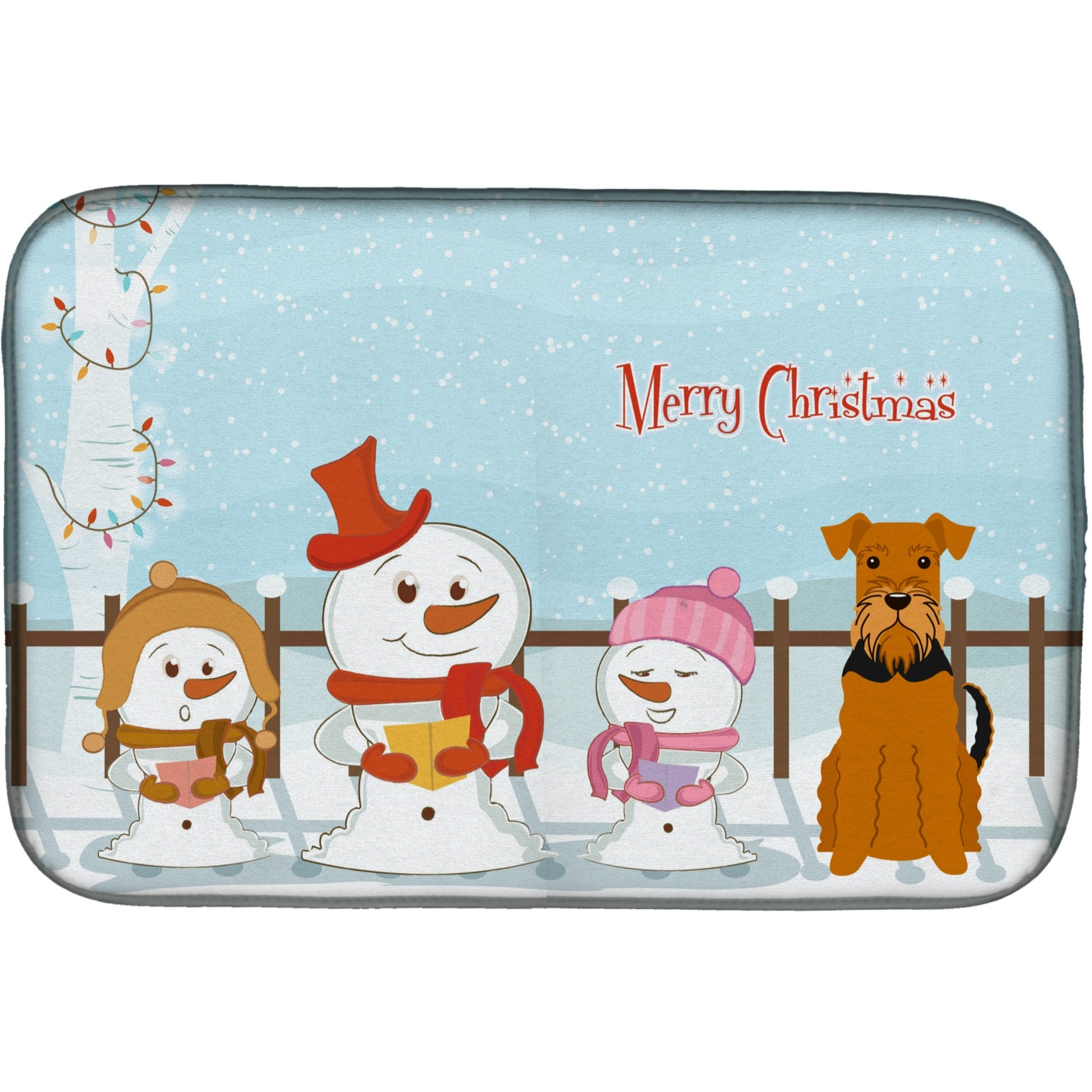 &quotCaroline's Treasures BB2372DDM Dish Drying Mat, 14"" x 21"", Christmas Carolers"