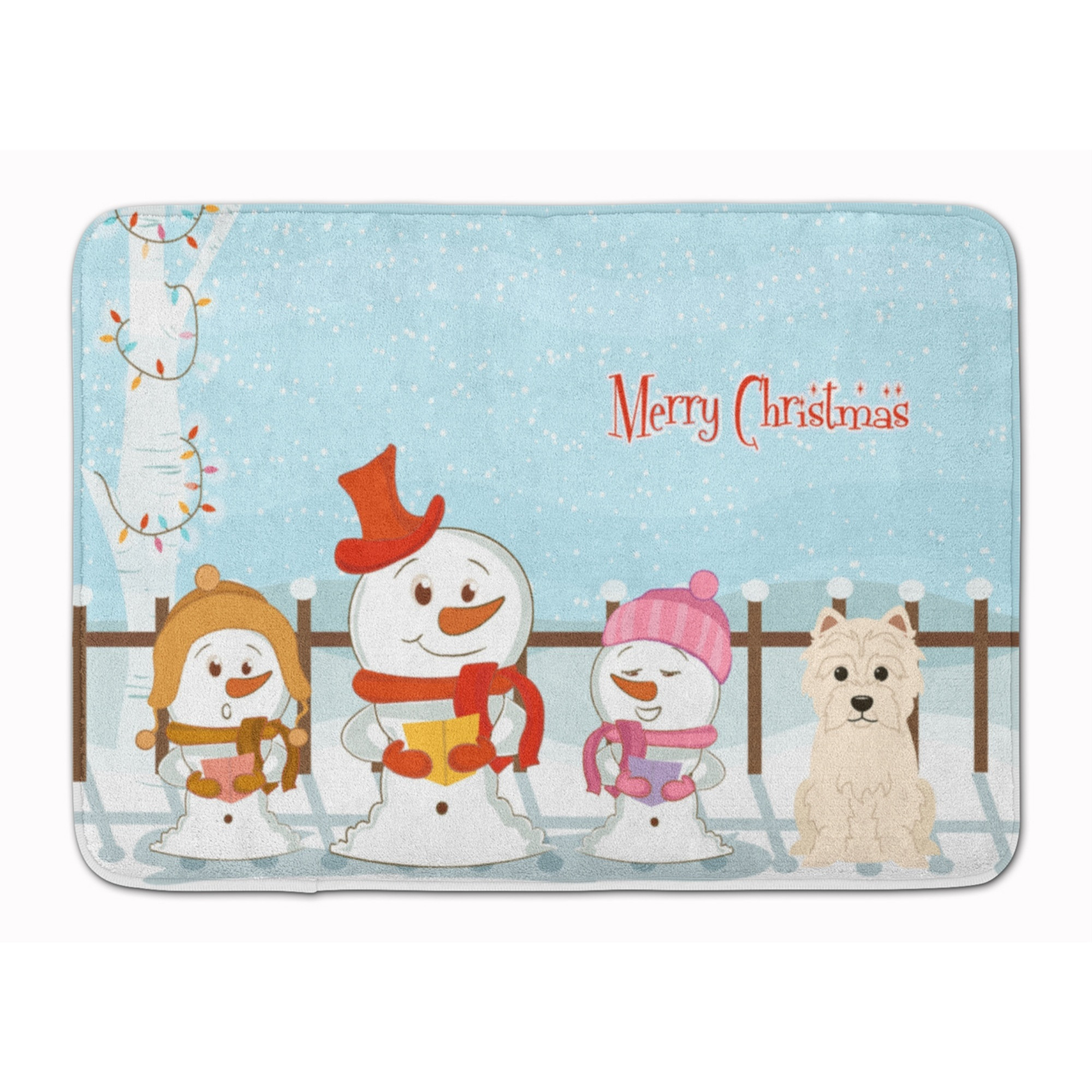 &quotCaroline's Treasures Merry Christmas Carolers Westie Floor Mat, 19"" x 27"", Multicolor"
