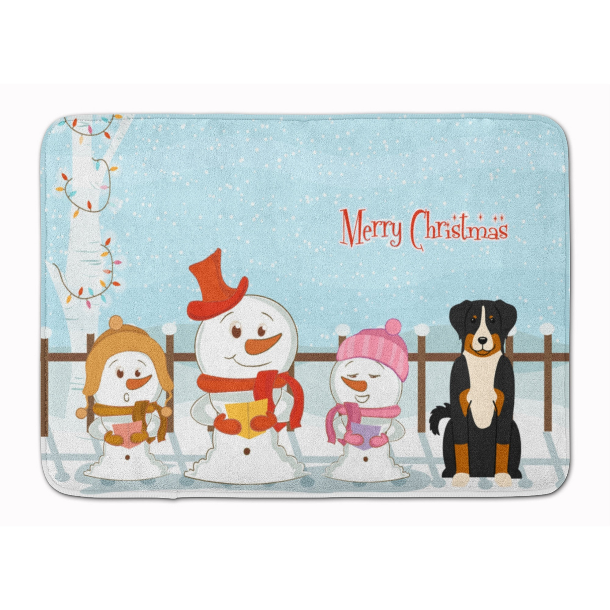 &quotCaroline's Treasures Merry Christmas Appenzeller Sennenhund Floor Mat, 19"" x 27"", Multicolor"