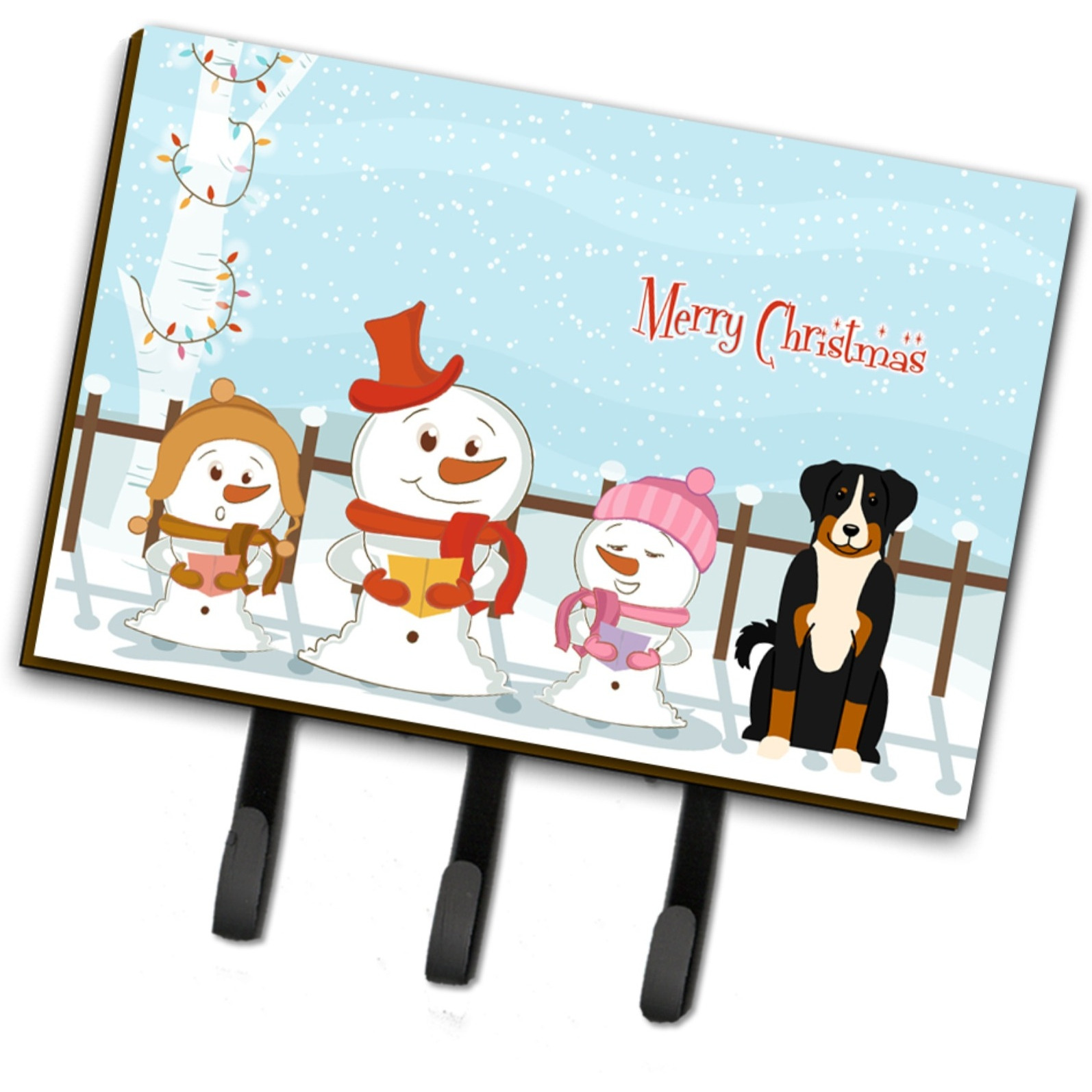 &quotCaroline's Treasures Merry Christmas Carolers Appenzeller Sennenhund Leash or Key Holder BB2374TH68, Triple, Multicolor"