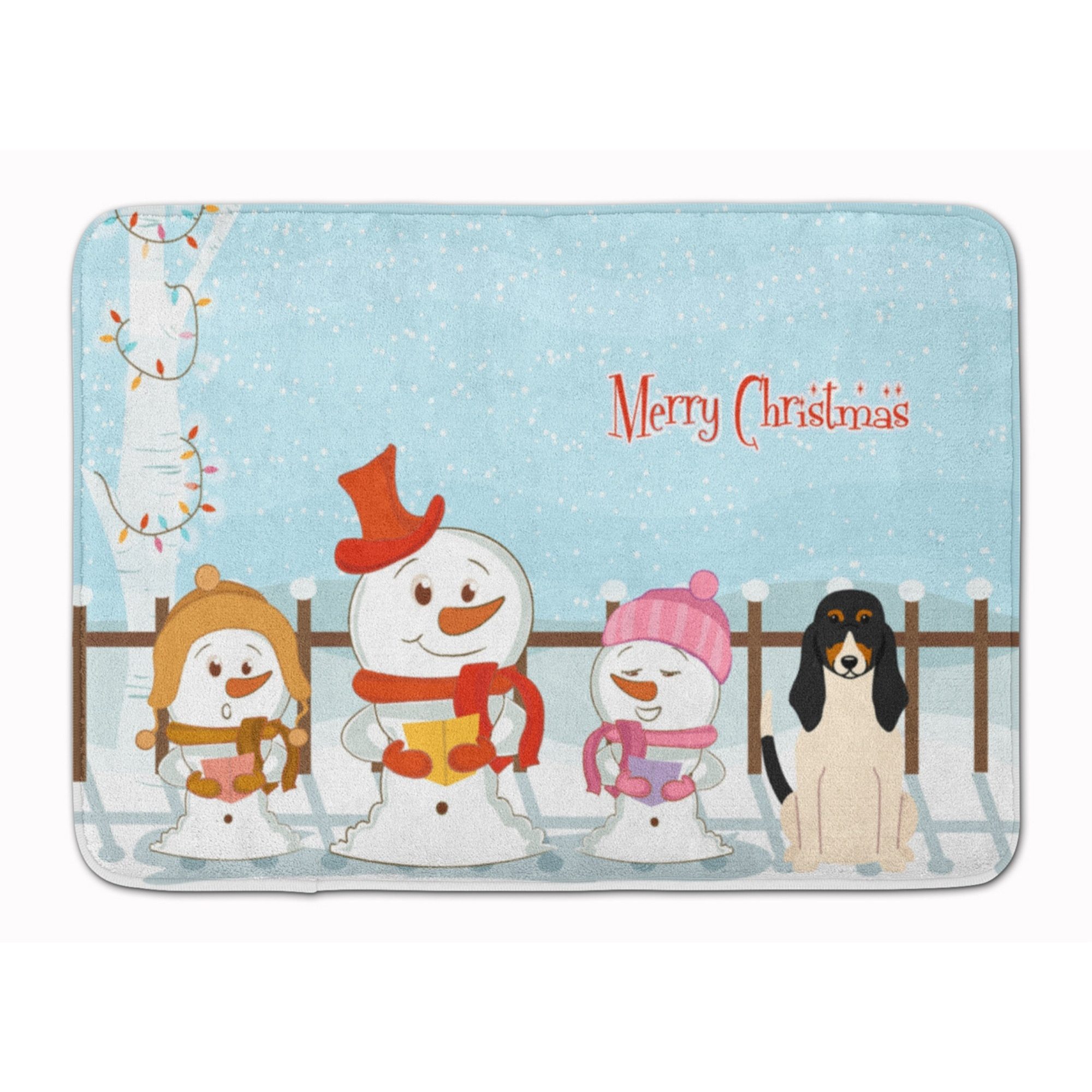 &quotCaroline's Treasures Merry Christmas Carolers Swiss Hound Floor Mat, 19"" x 27"", Multicolor"