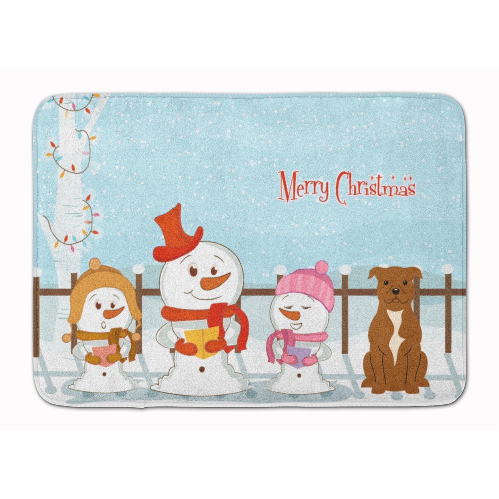 &quotCaroline's Treasures Christmas Staffordshire Bull Terrier, 19"" x 27"", Multicolor"