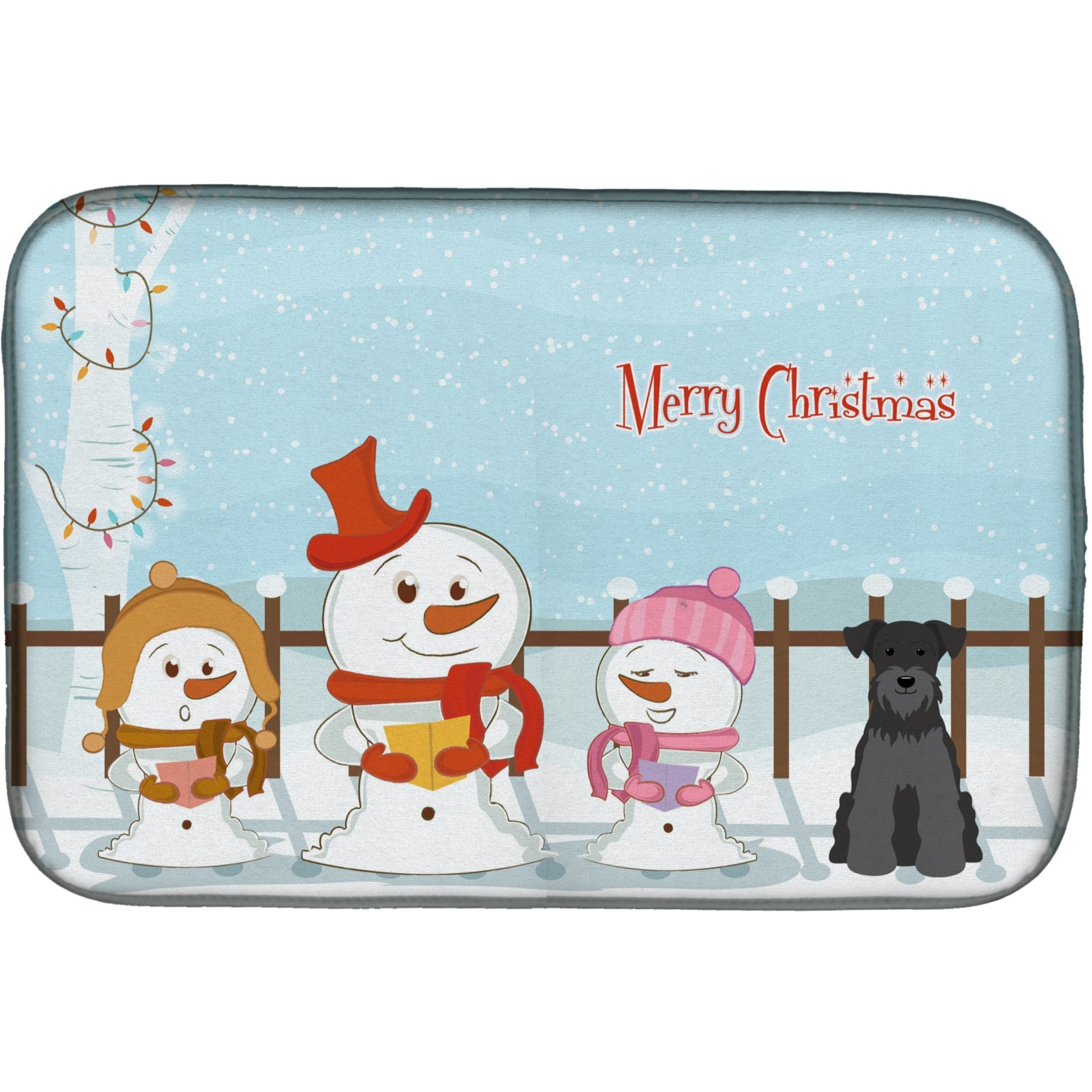 &quotCaroline's Treasures BB2382DDM Dish Drying Mat, 14"" x 21"", Christmas Carolers"