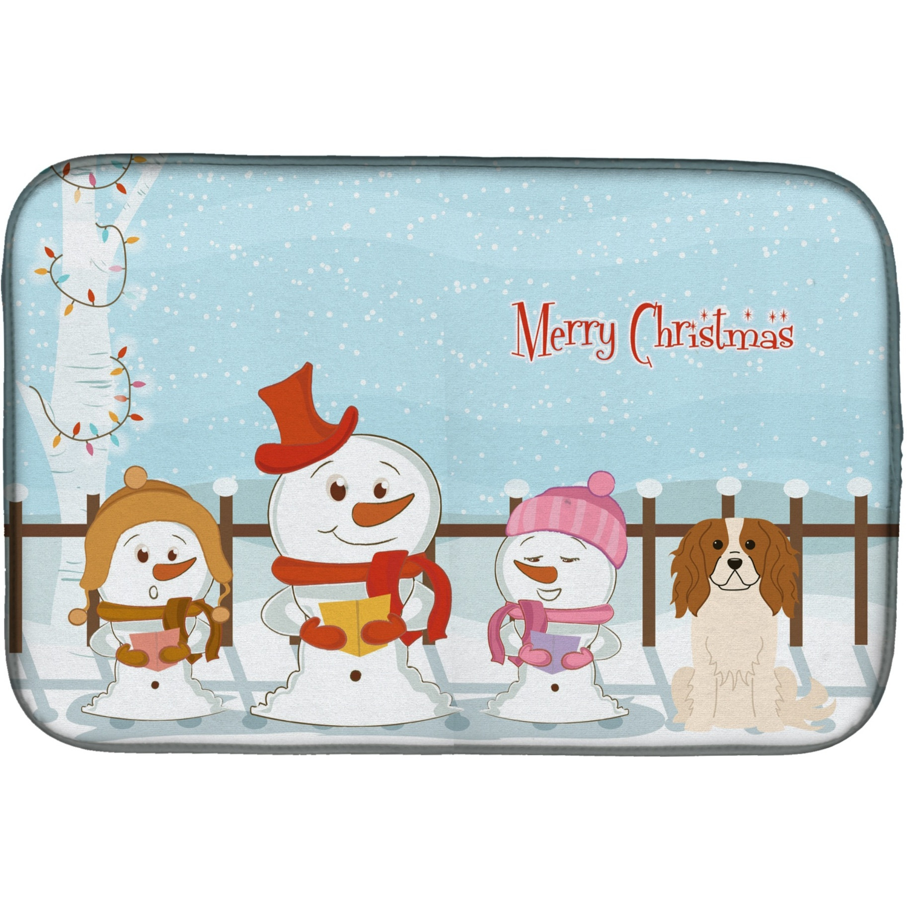 &quotCaroline's Treasures BB2389DDM Dish Drying Mat, 14"" x 21"", Christmas Carolers"