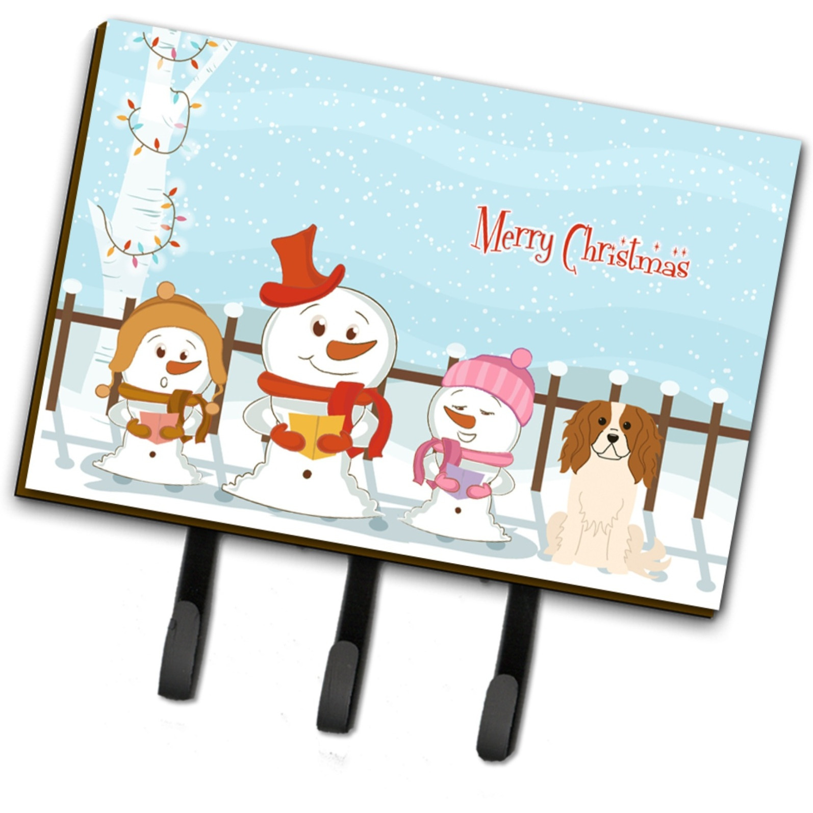 &quotCaroline's Treasures Christmas Carolers Merry Cavalier Spaniel Leash or Key Holder BB2389TH68, Triple"