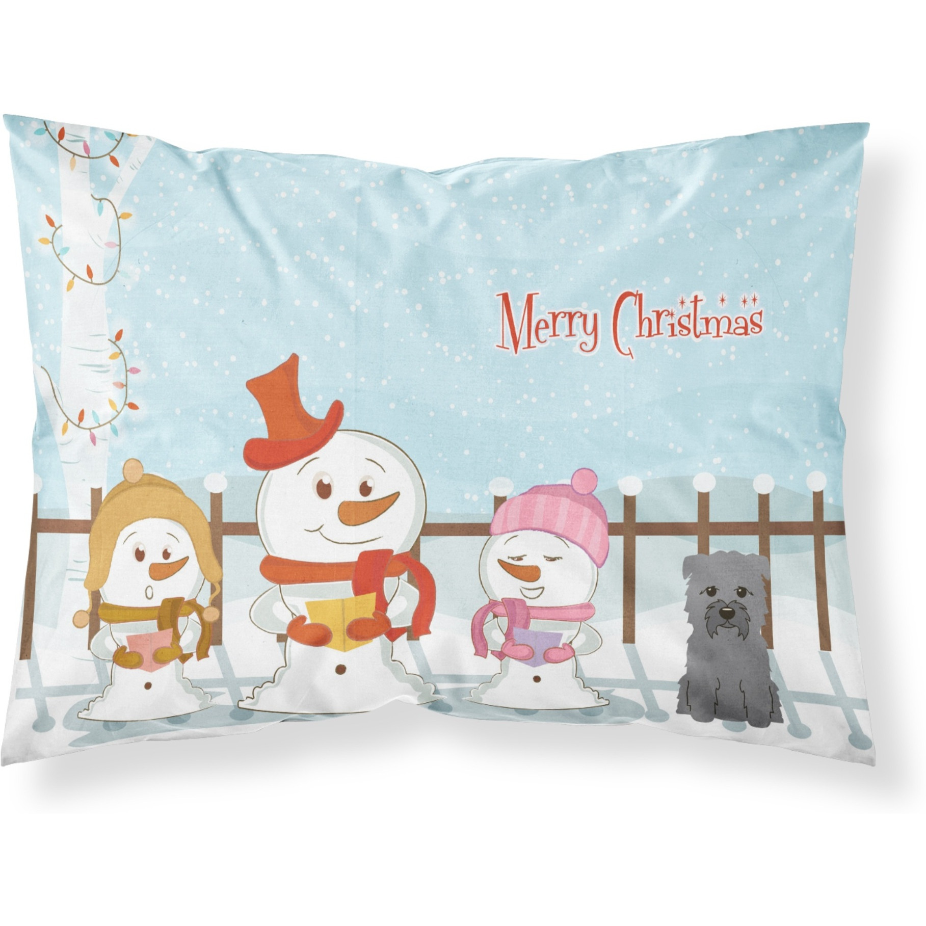 &quotCaroline's Treasures Merry Christmas Carolers Glen of Imal Grey Fabric Standard Pillowcase BB2390PILLOWCASE, Multicolor"