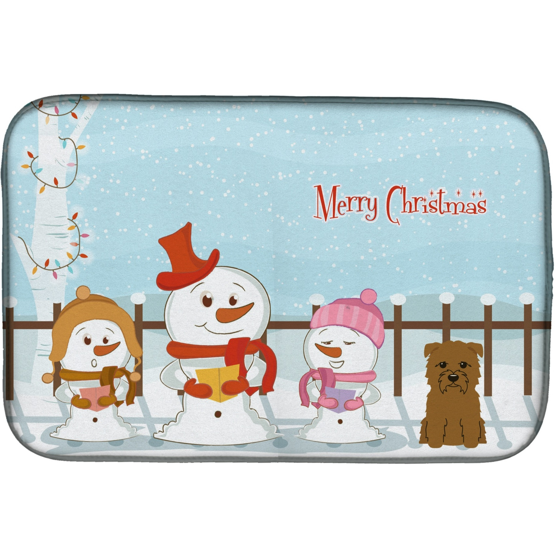 &quotCaroline's Treasures BB2391DDM Dish Drying Mat, 14 x 21, Christmas Carolers"