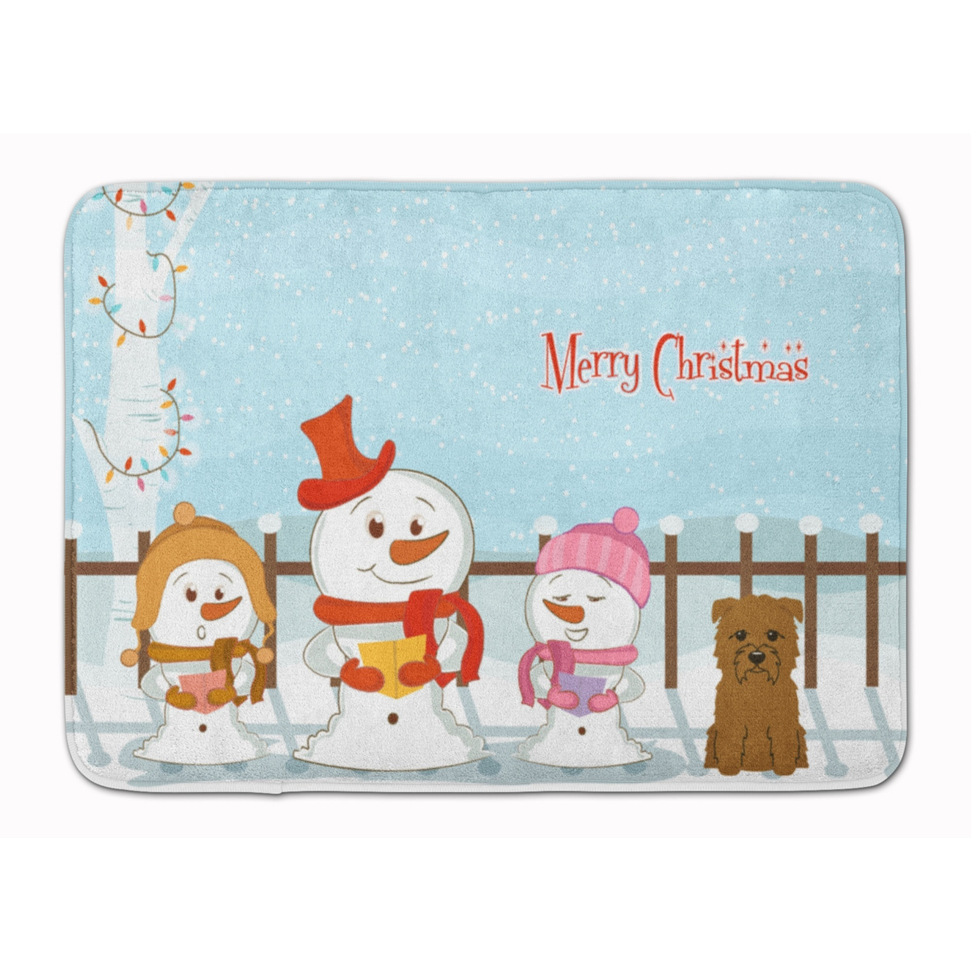 &quotCaroline's Treasures Merry Christmas Glen of Imal Tan Floor Mat, 19"" x 27"", Multicolor"