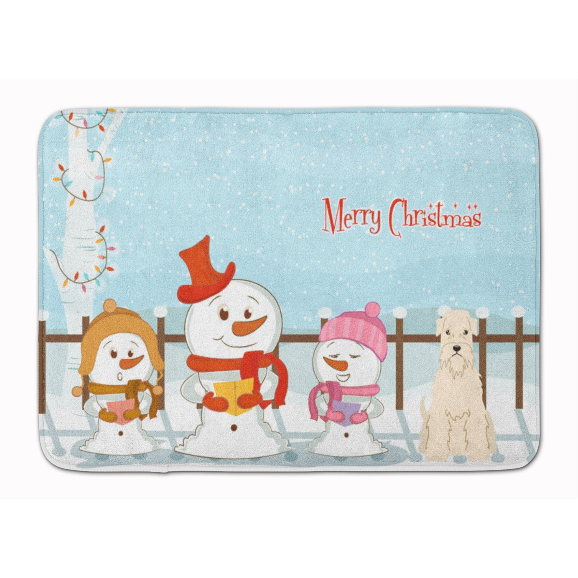 &quotCaroline's Treasures Christmas Soft Coated Wheaten Terrier Floor Mat, 19"" x 27"", Multicolor"