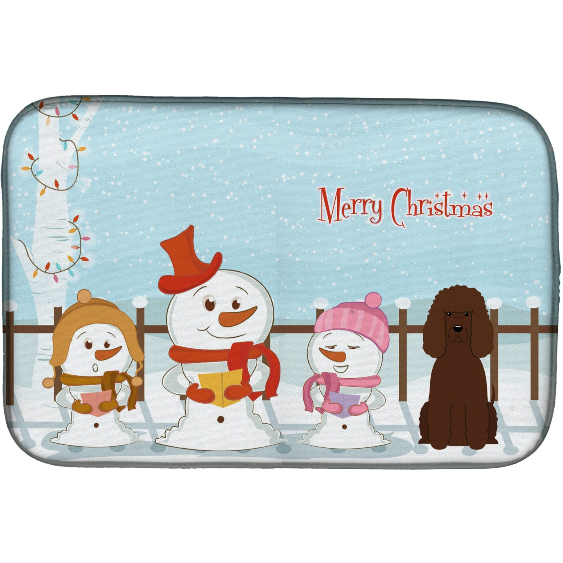 &quotCaroline's Treasures BB2394DDM Dish Drying Mat, 14"" x 21"", Christmas Carolers"