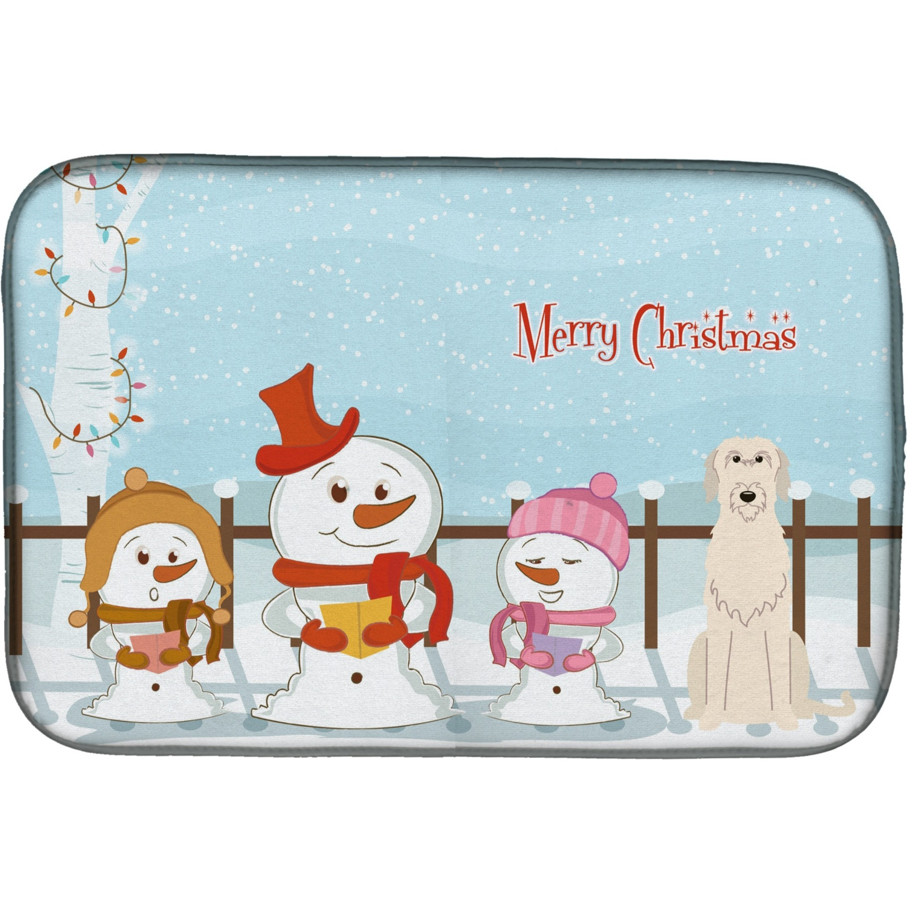 &quotCaroline's Treasures BB2396DDM Dish Drying Mat, 14"" x 21"", Christmas Carolers"