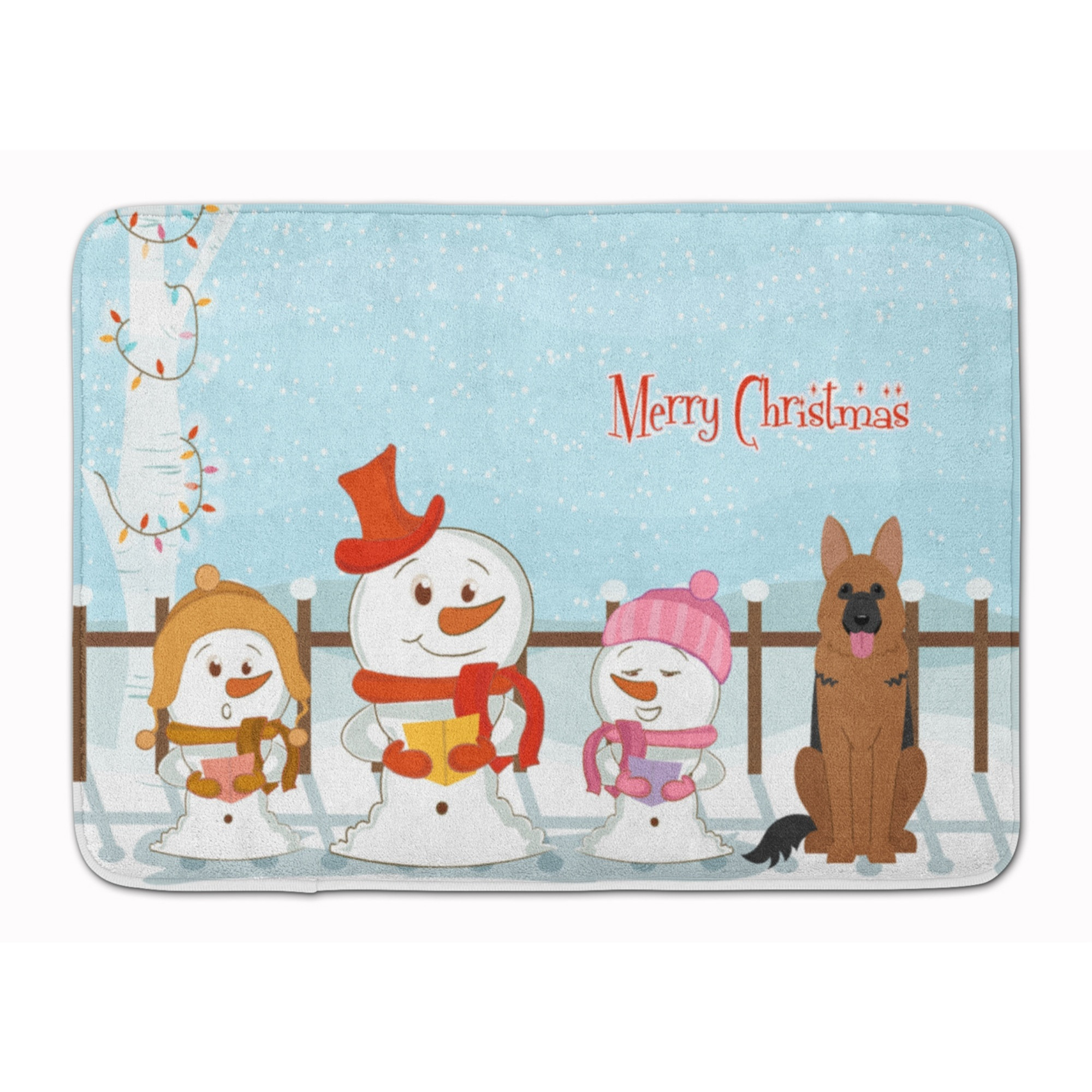 &quotCaroline's Treasures Merry Christmas German Shepherd Floor Mat, 19"" x 27"", Multicolor"