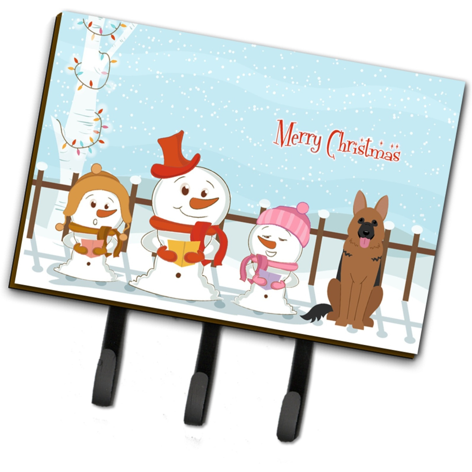 &quotCaroline's Treasures Christmas Carolers Merry German Shepherd Leash or Key Holder BB2398TH68, Triple"