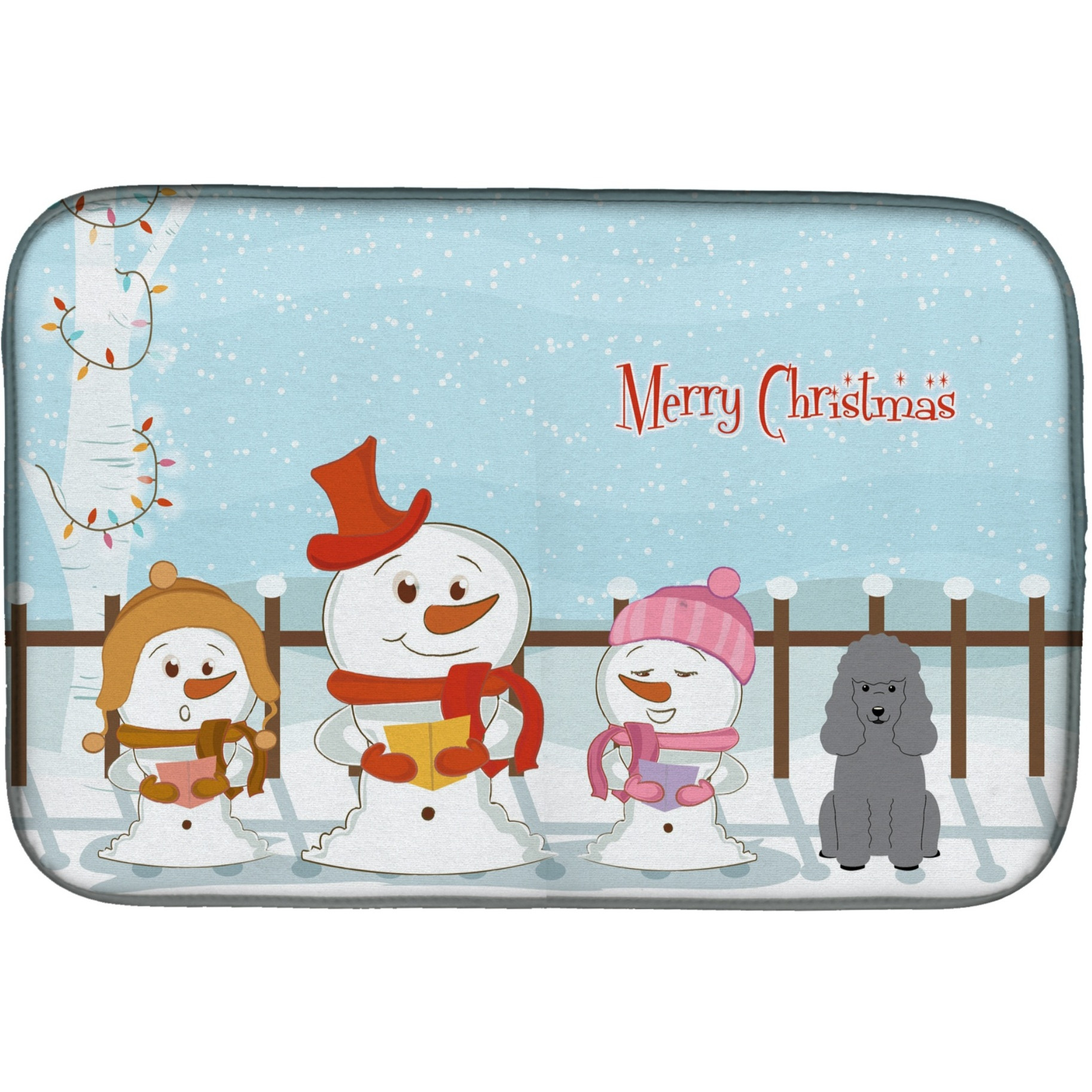 &quotCaroline's Treasures BB2399DDM Dish Drying Mat, 14"" x 21"", Christmas Carolers"