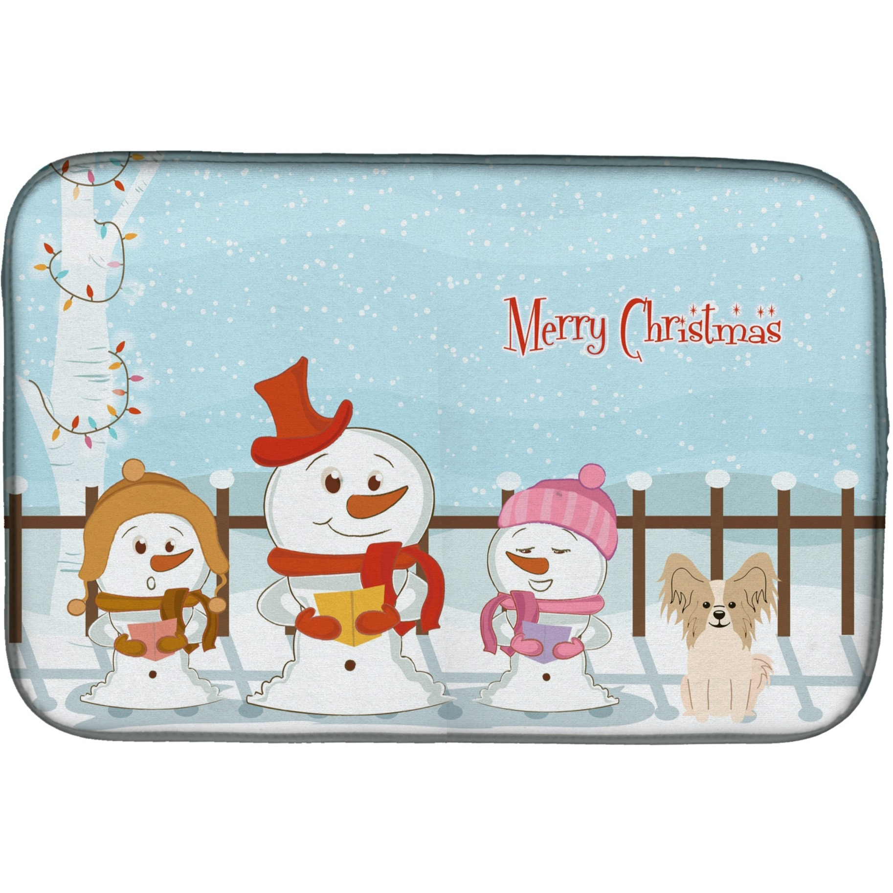 &quotCaroline's Treasures BB2408DDM Dish Drying Mat, 14"" x 21"", Christmas Carolers"
