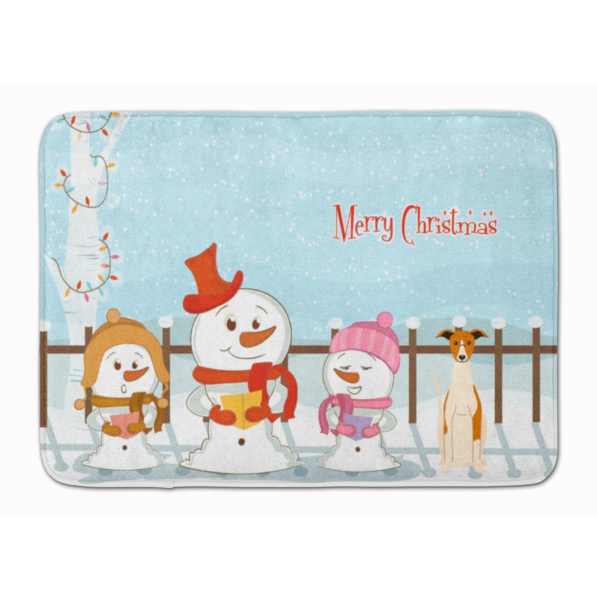 &quotCaroline's Treasures Merry Christmas Carolers Whippet Floor Mat, 19"" x 27"", Multicolor"