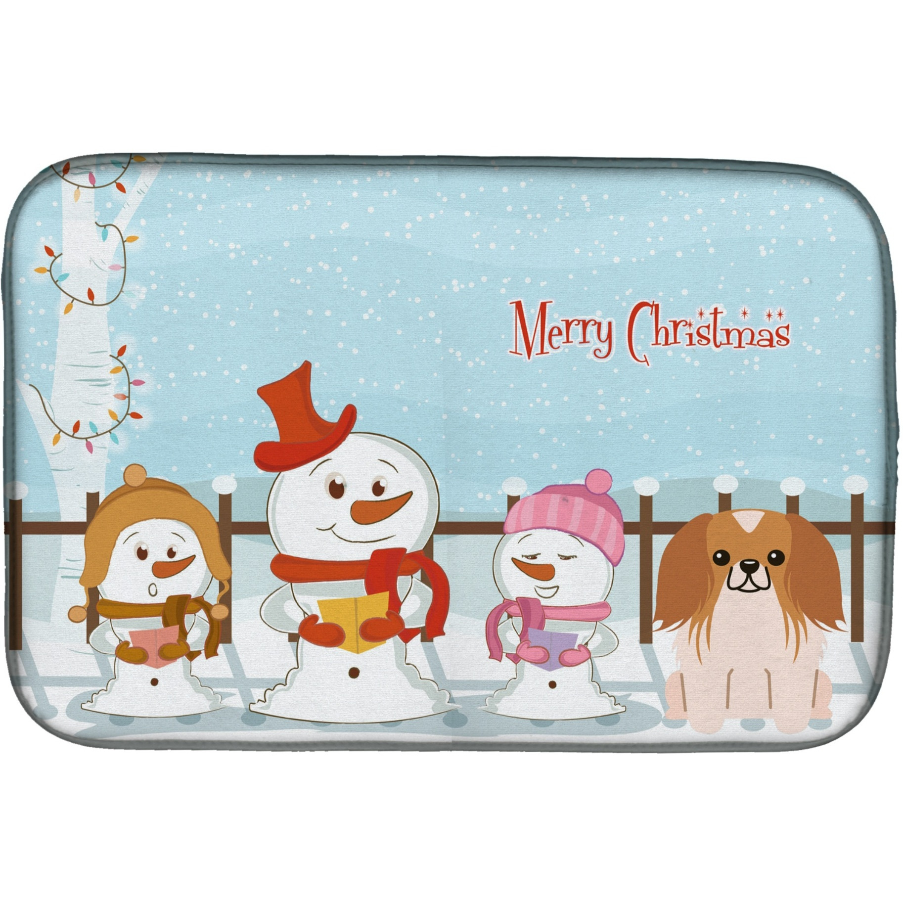 &quotCaroline's Treasures BB2434DDM Dish Drying Mat, 14"" x 21"", Christmas Carolers"