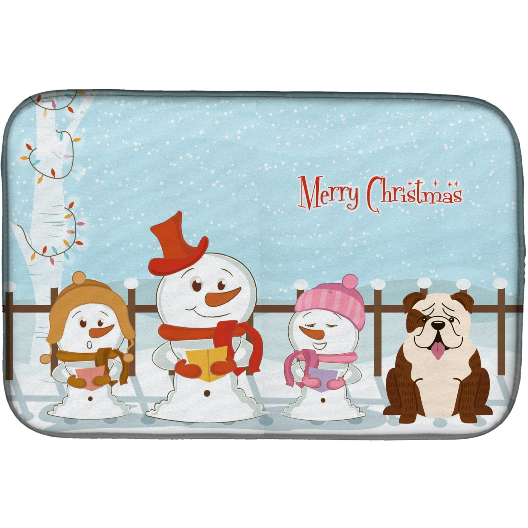 &quotCaroline's Treasures BB2452DDM Dish Drying Mat, 14"" x 21"", Christmas Carolers"
