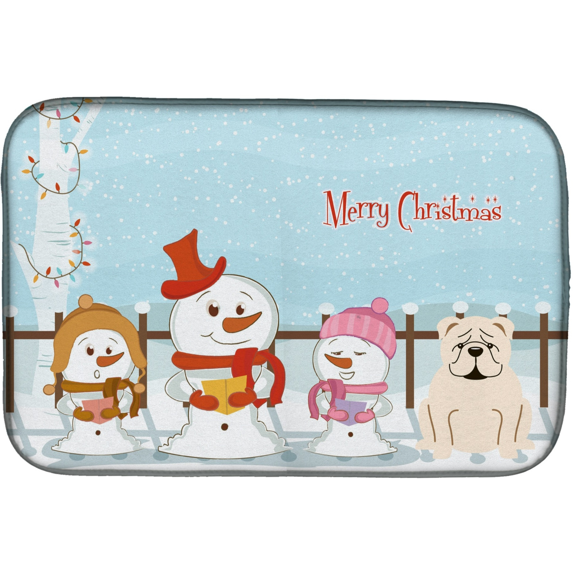 &quotCaroline's Treasures BB2454DDM Dish Drying Mat, 14"" x 21"", Christmas Carolers"