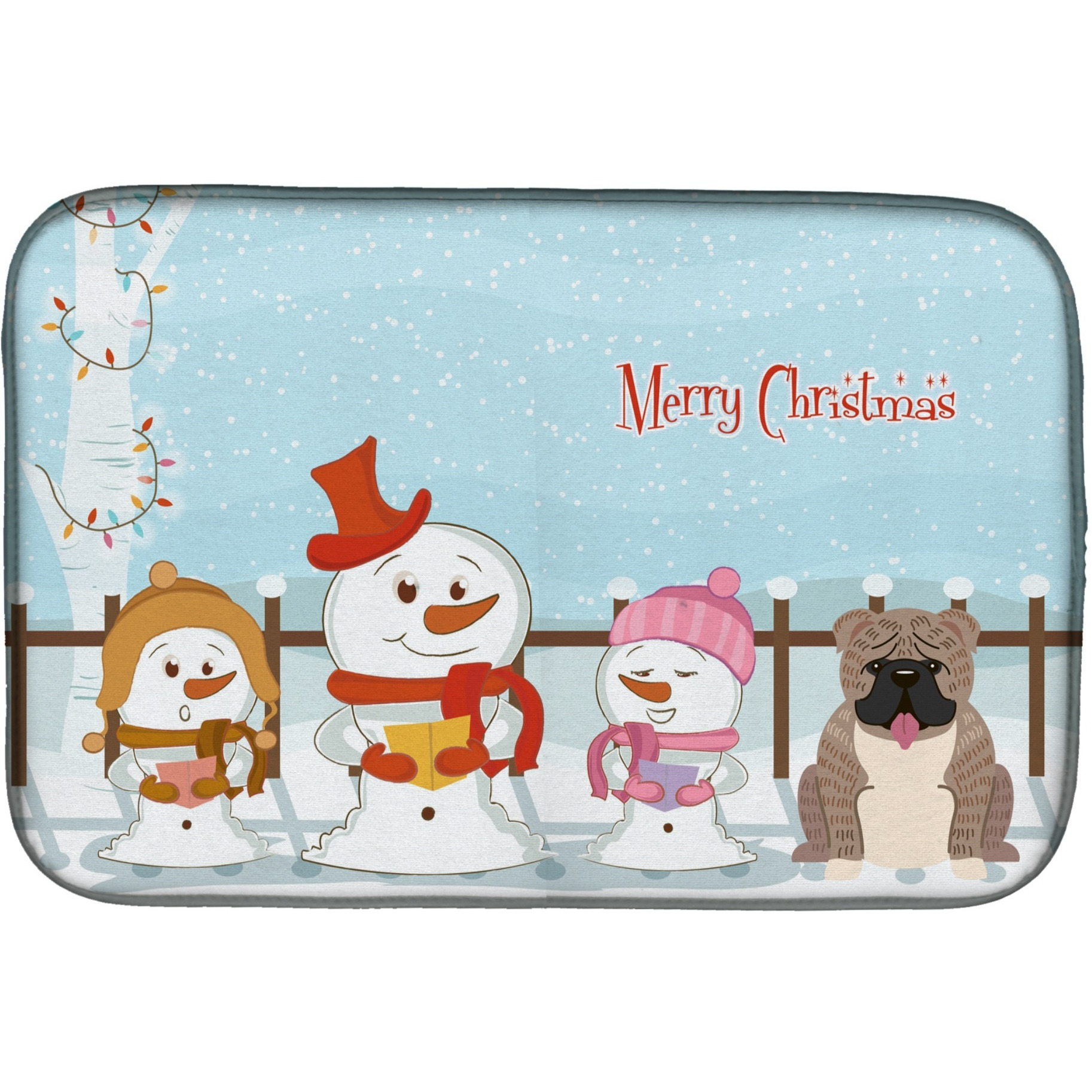 &quotCaroline's Treasures BB2457DDM Dish Drying Mat, 14"" x 21"", Christmas Carolers"
