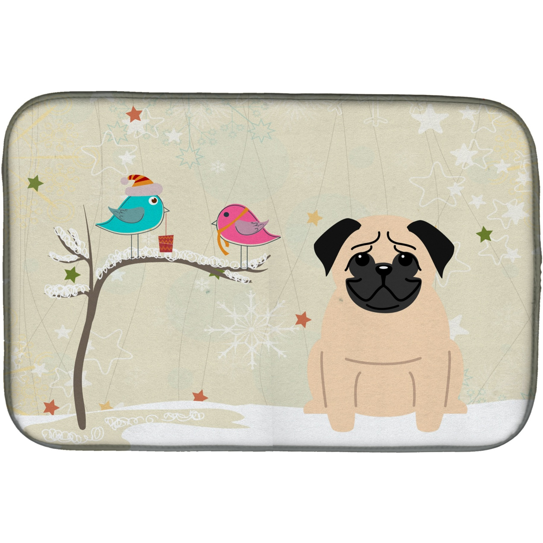 &quotCaroline's Treasures BB2480DDM Dish Drying Mat, 14"" x 21"", Christmas Presents"