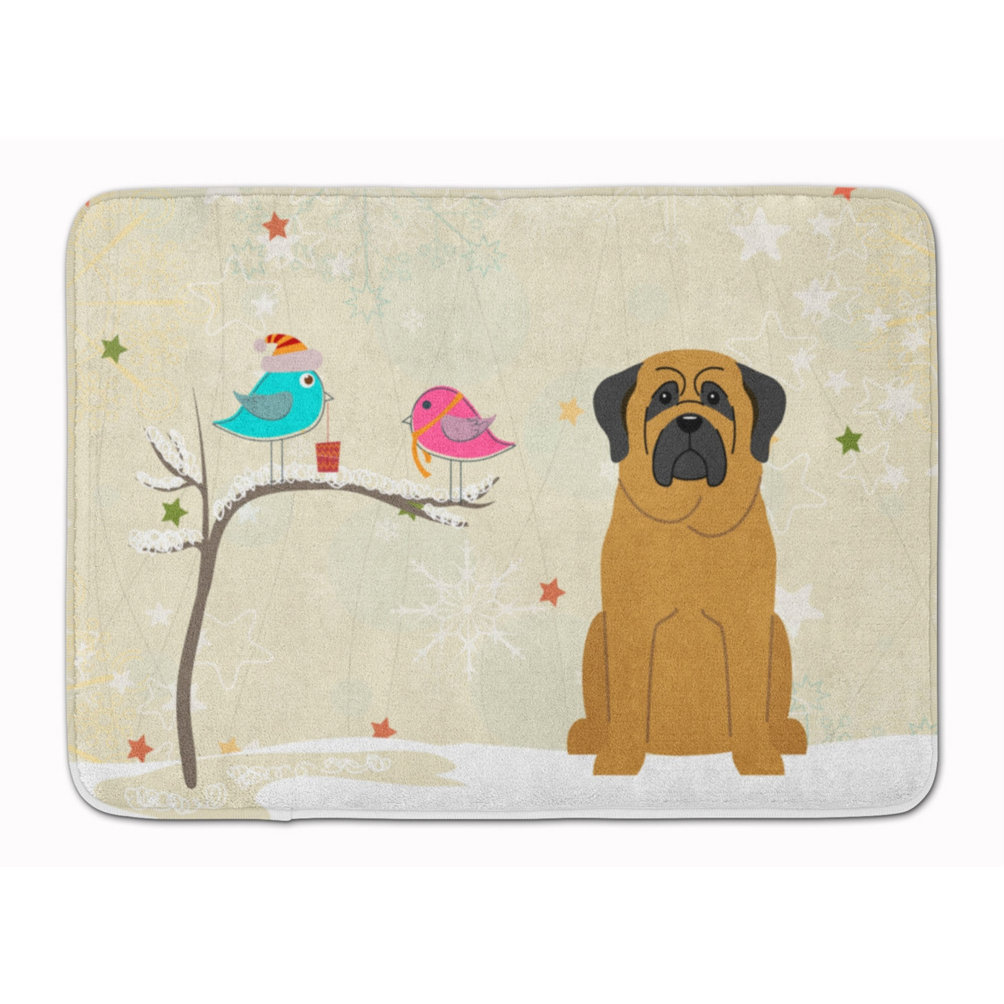 &quotCaroline's Treasures Christmas Presents Friends Mastiff Floor Mat, 19"" x 27"", Multicolor"