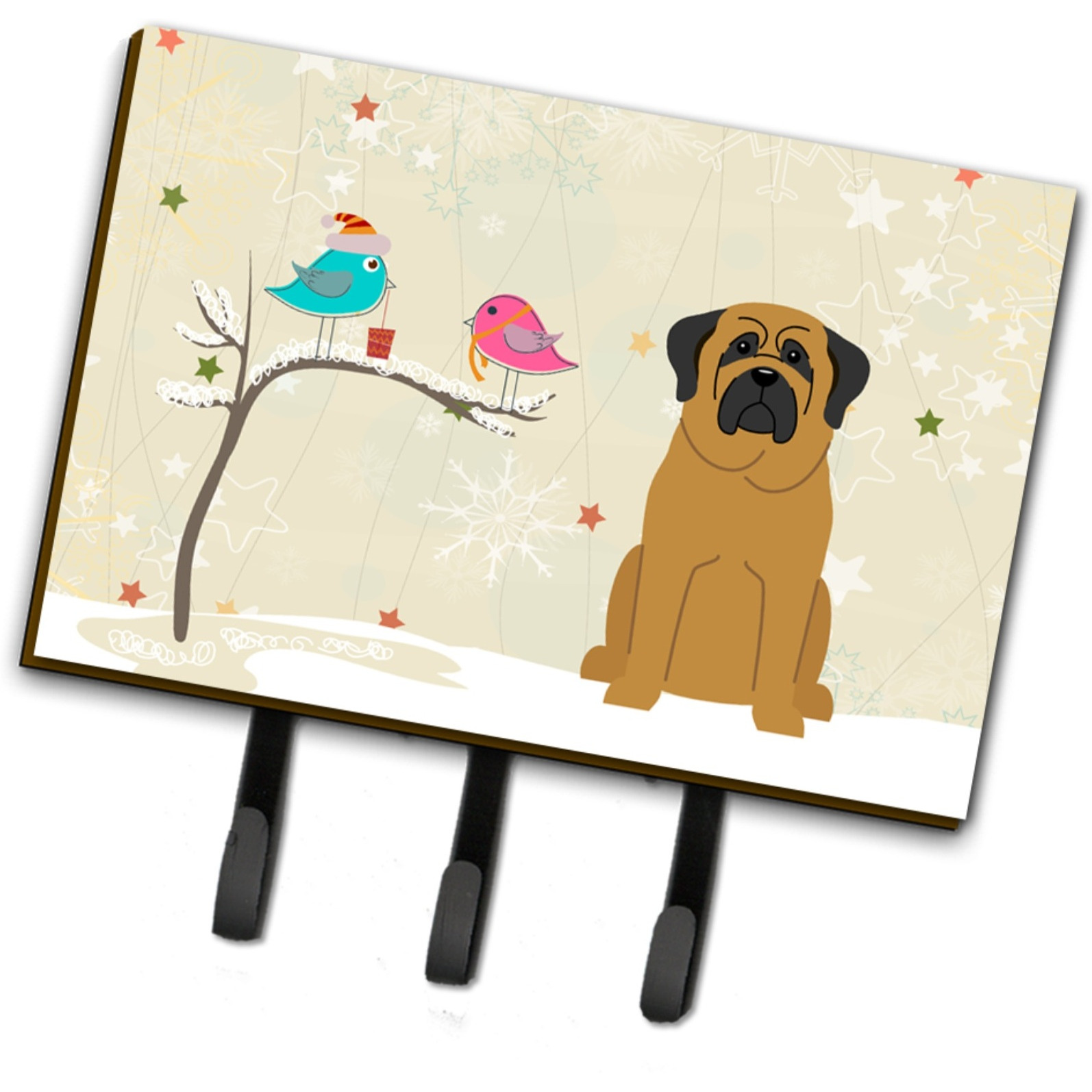 &quotCaroline's Treasures Christmas Presents Friends Mastiff Leash or Key Holder BB2490TH68, Triple"