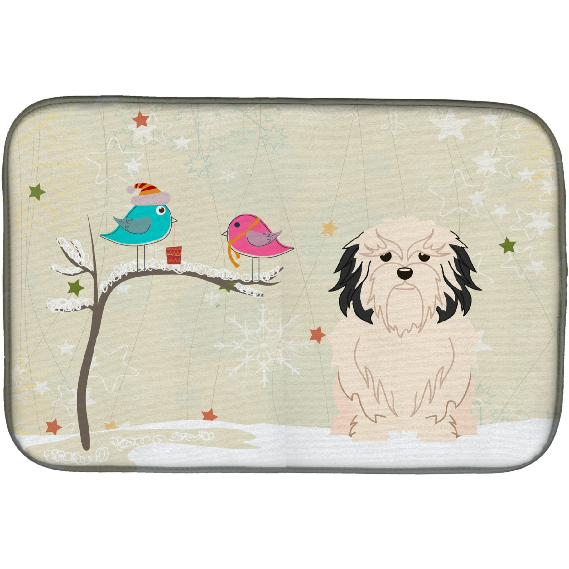 &quotCaroline's Treasures BB2491DDM Dish Drying Mat, 14"" x 21"", Christmas Presents"