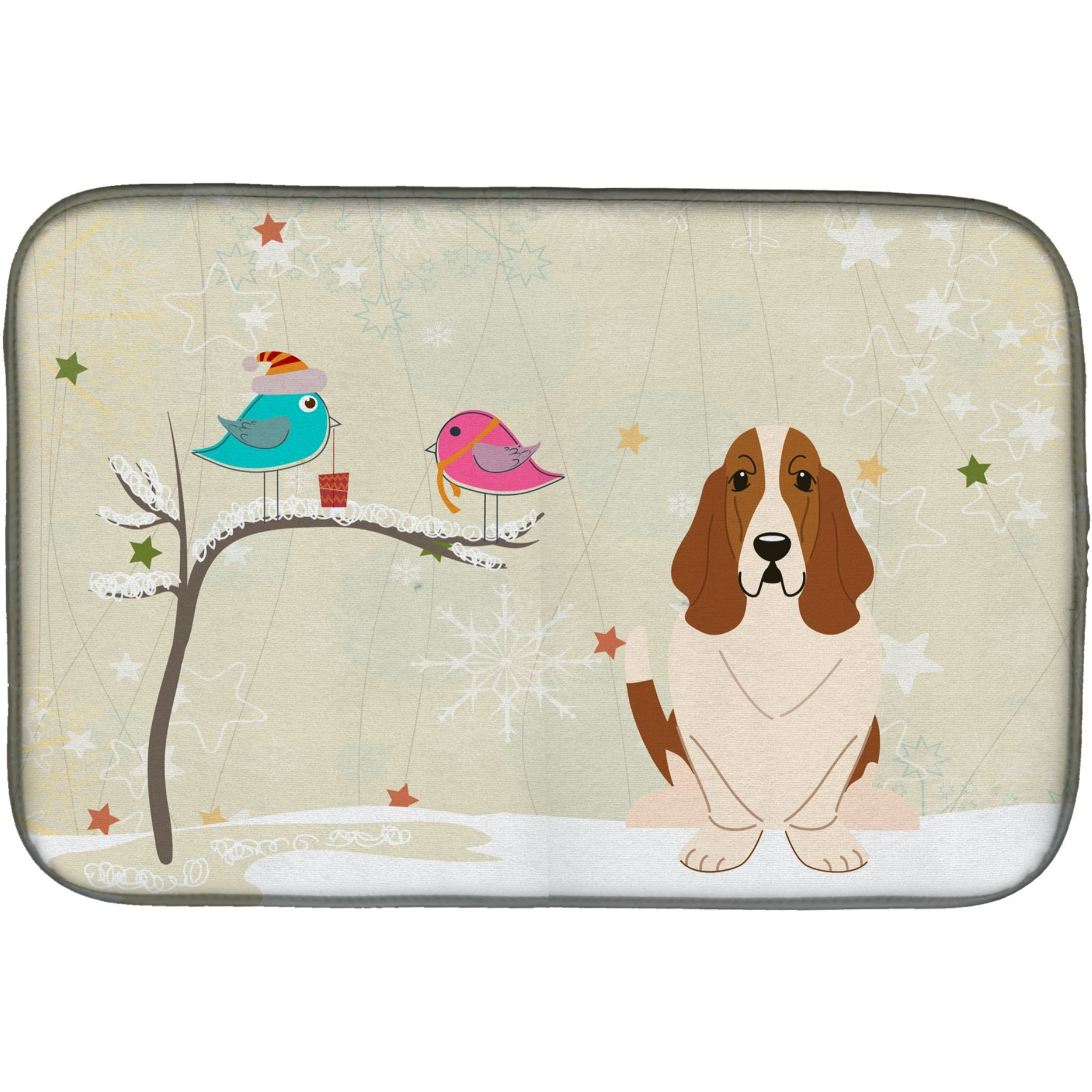 &quotCaroline's Treasures BB2493DDM Dish Drying Mat, 14"" x 21"", Christmas Presents"