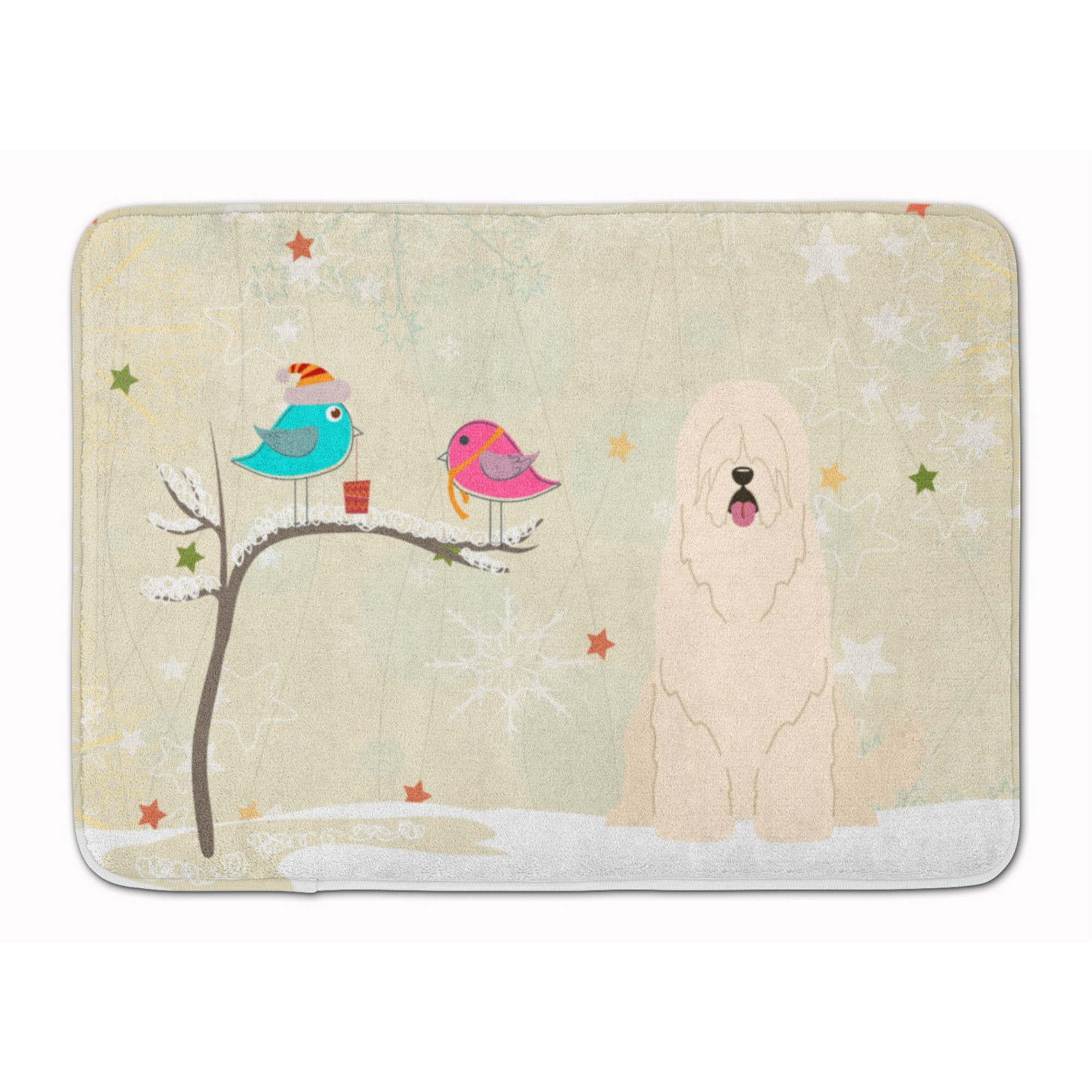 &quotCaroline's Treasures Christmas South Russian Sheepdog Floor Mat, 19"" x 27"", Multicolor"