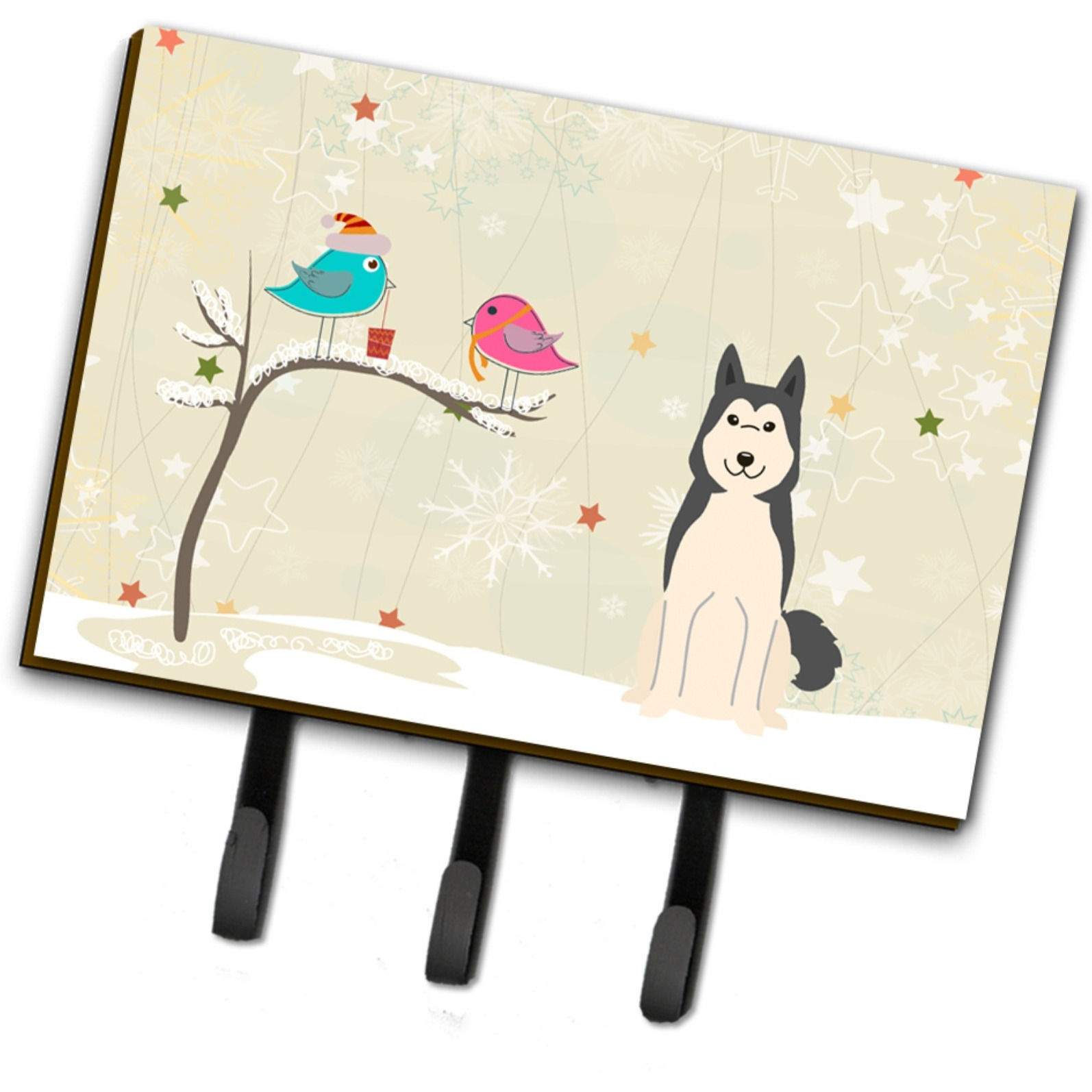 &quotCaroline's Treasures Christmas Presents Friends West Siberian Laika Spitz Leash or Key Holder BB2497TH68, Triple"