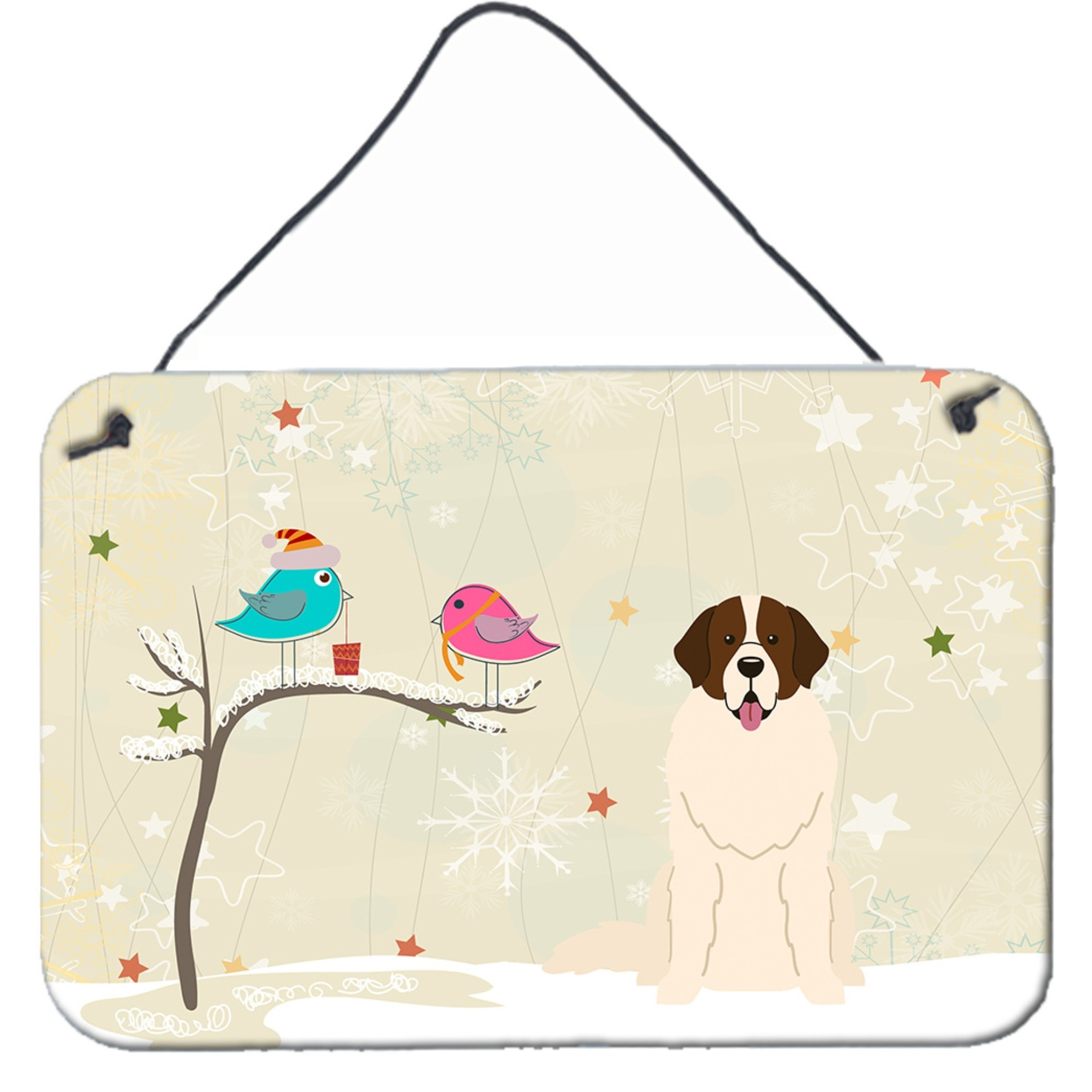 &quotCaroline's Treasures Christmas Presents between Friends Moscow Watchdog Wall or Door Hanging Prints BB2499DS812, 8"" x 12"", Multicolor"