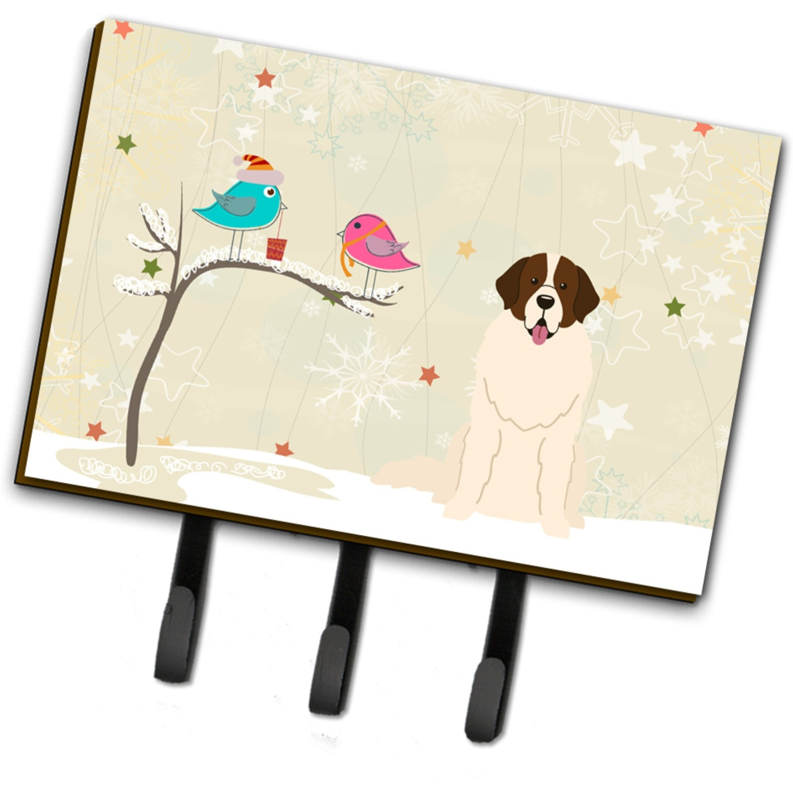 &quotCaroline's Treasures Christmas Presents between Friends Moscow Watchdog Leash or Key Holder BB2499TH68, Triple, Multicolor"